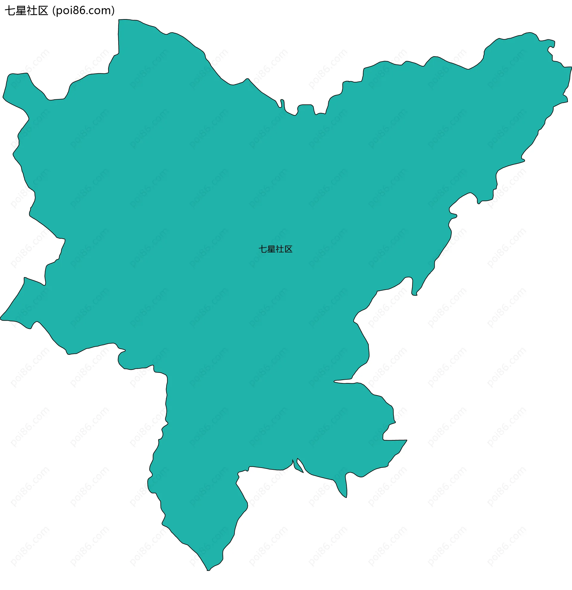 七星社区边界地图