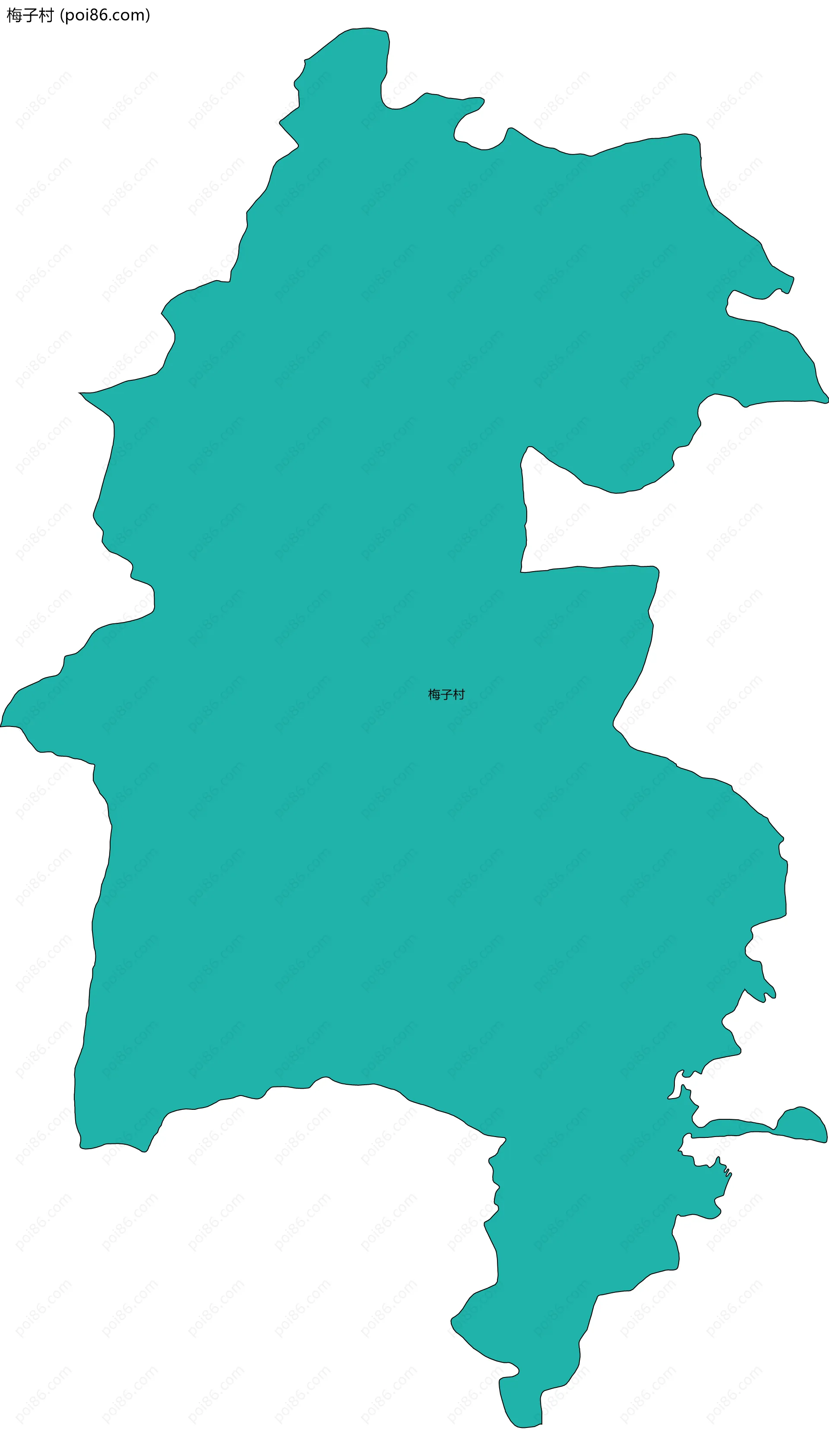 梅子村边界地图