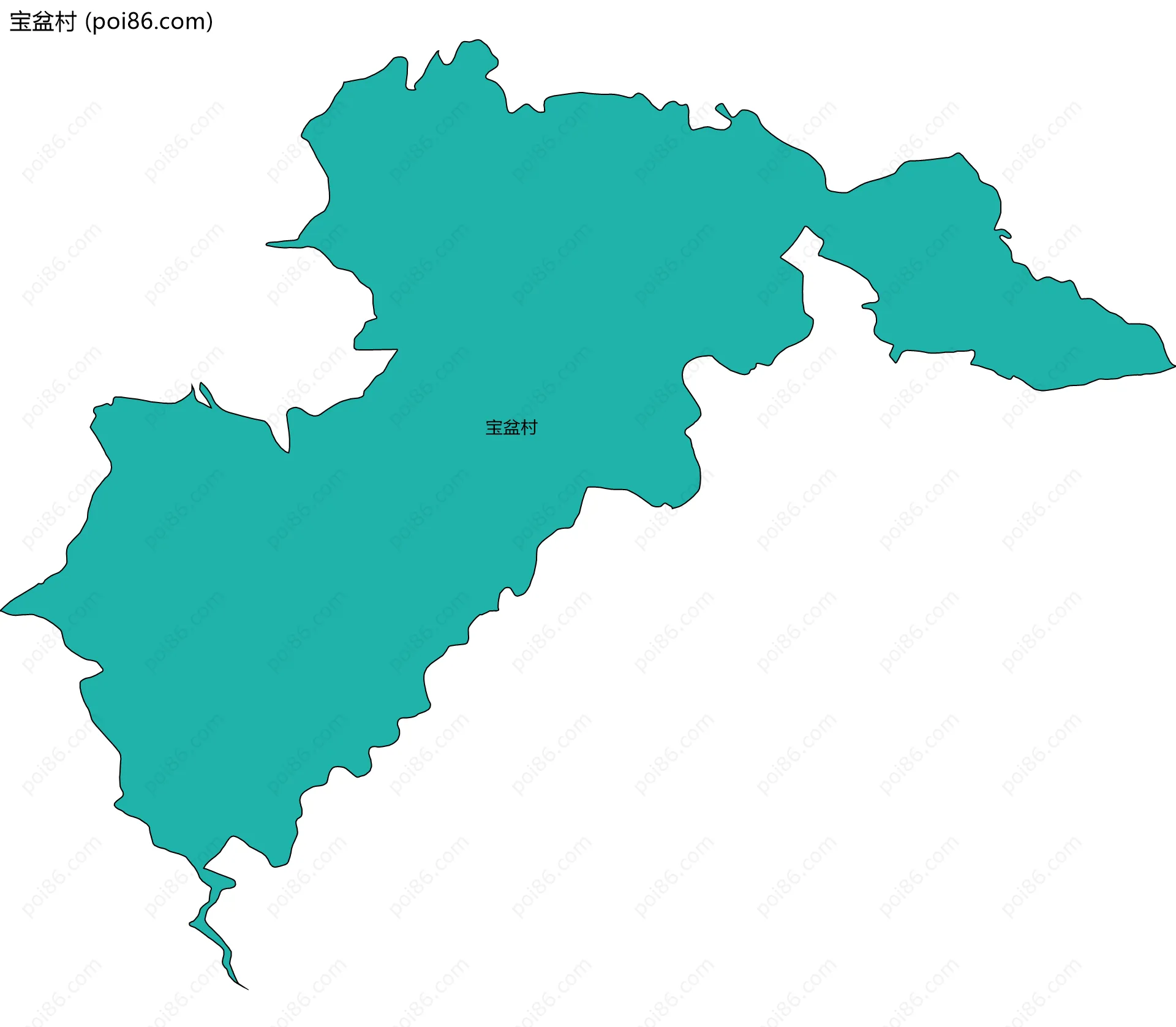 宝盆村边界地图