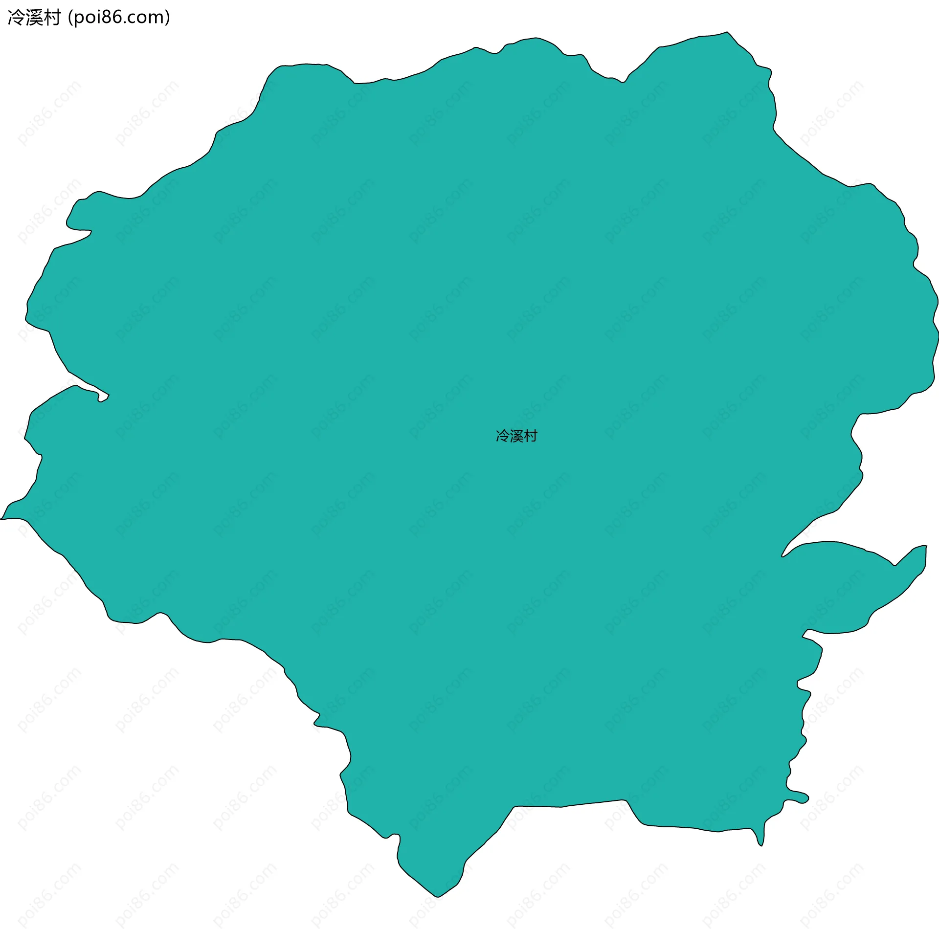 冷溪村边界地图