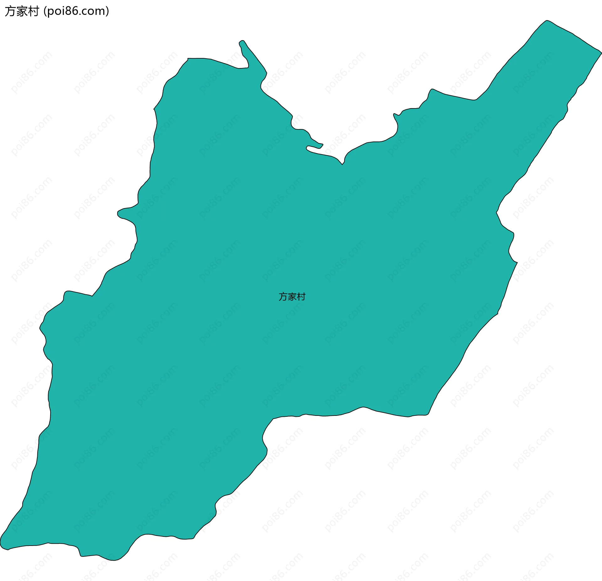 方家村边界地图
