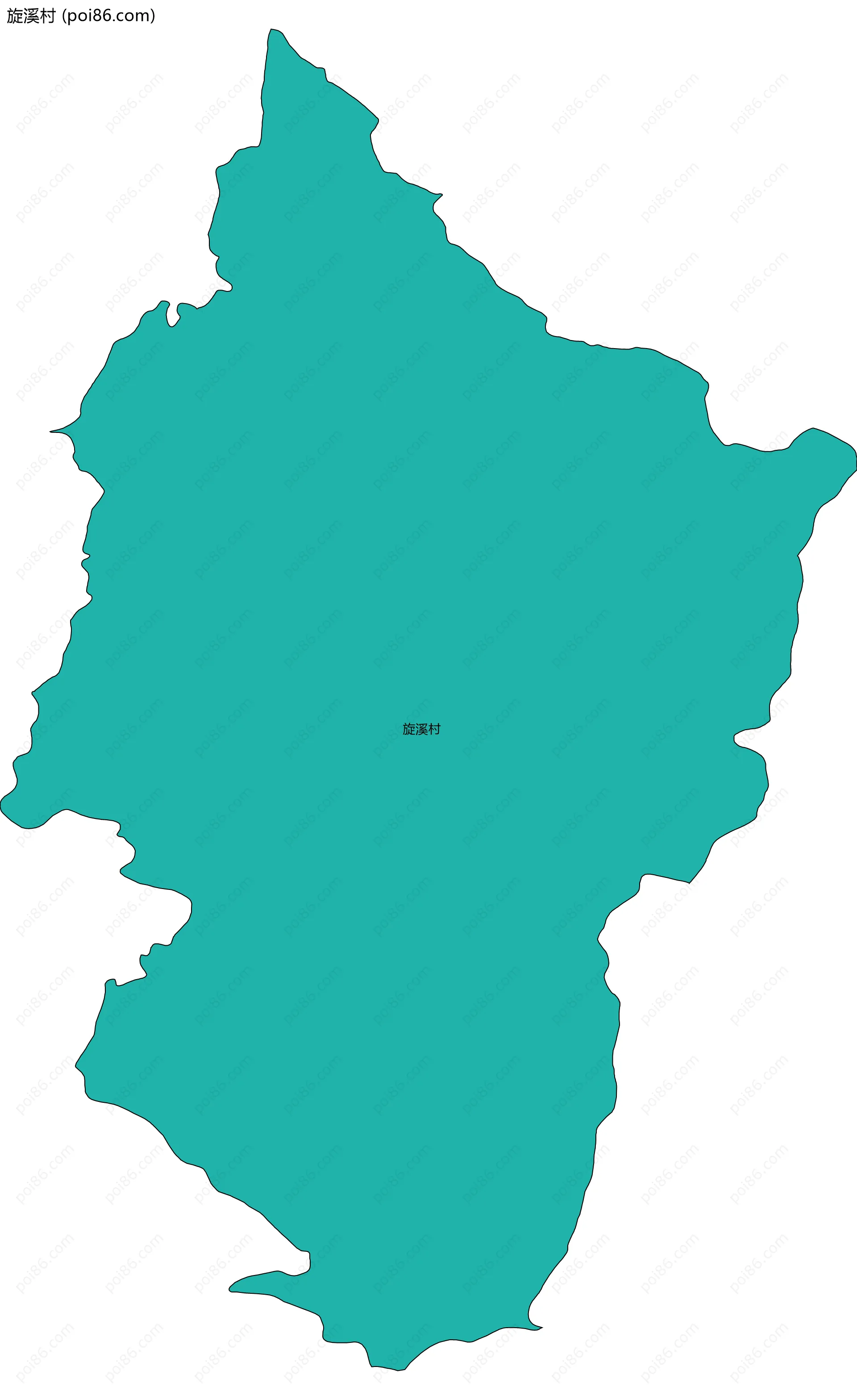 旋溪村边界地图