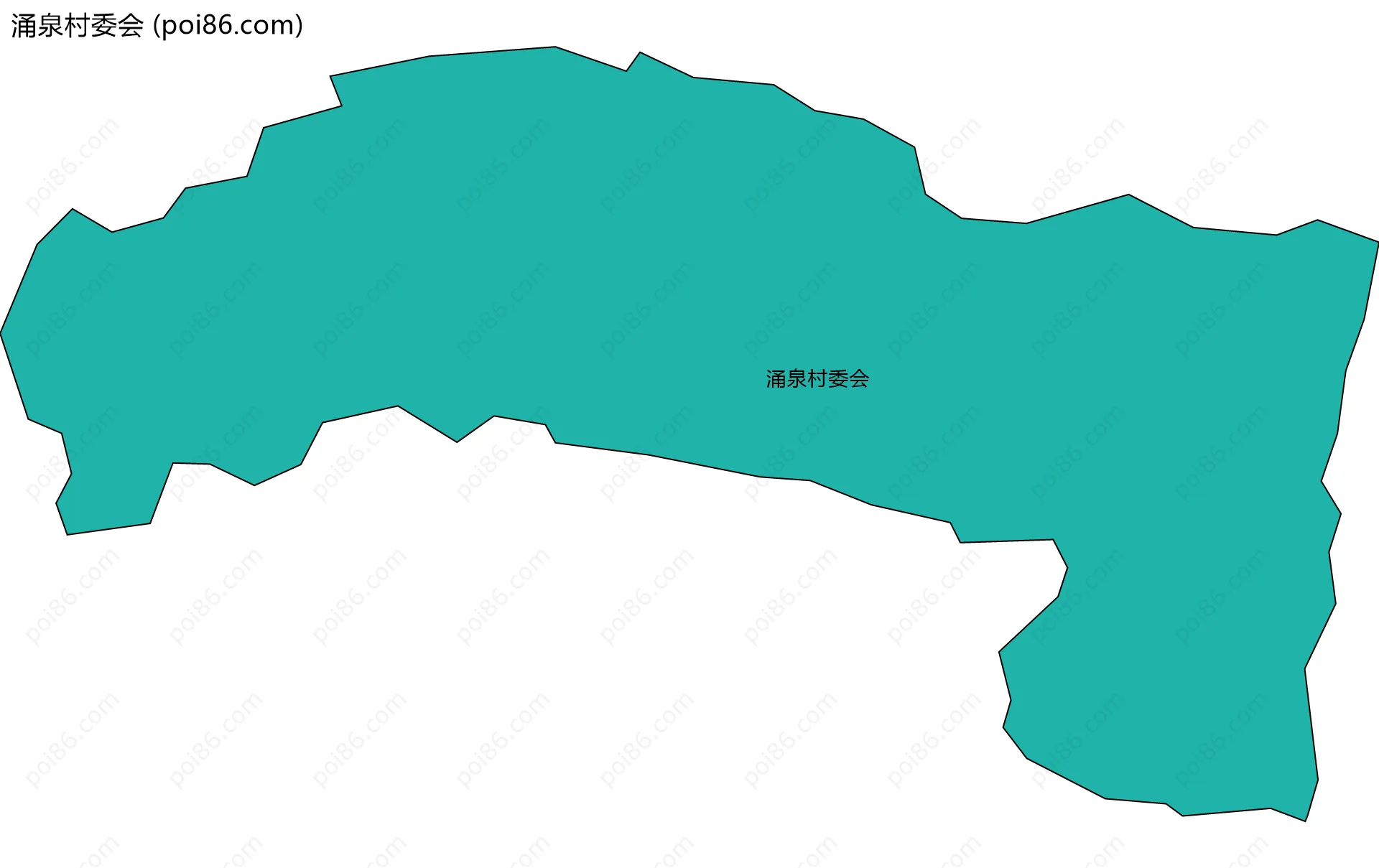 涌泉村委会边界地图
