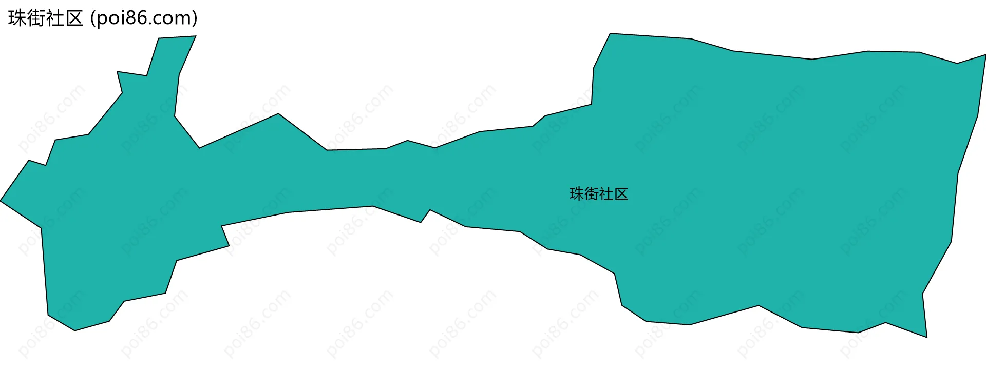 珠街社区边界地图