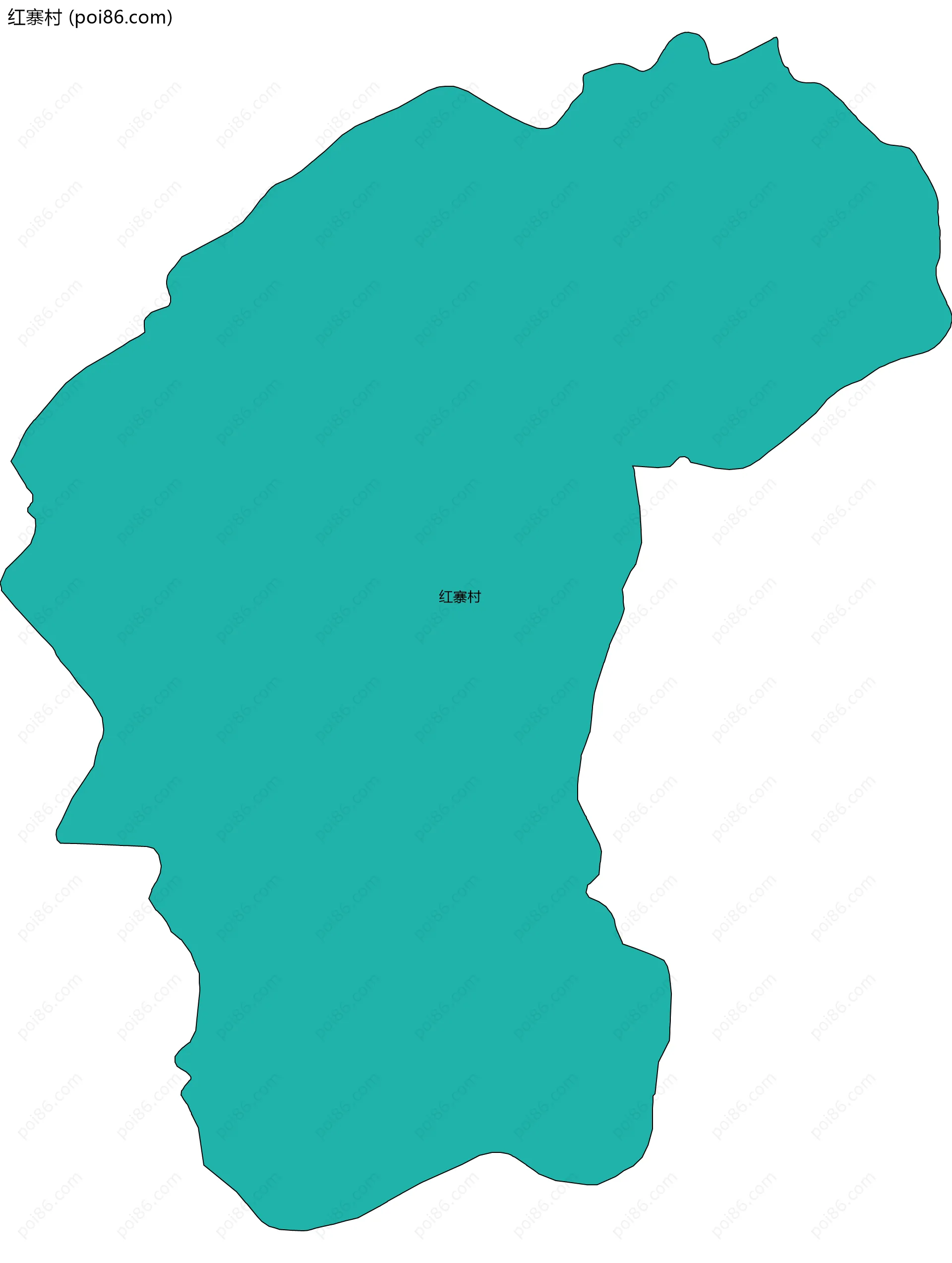 红寨村边界地图