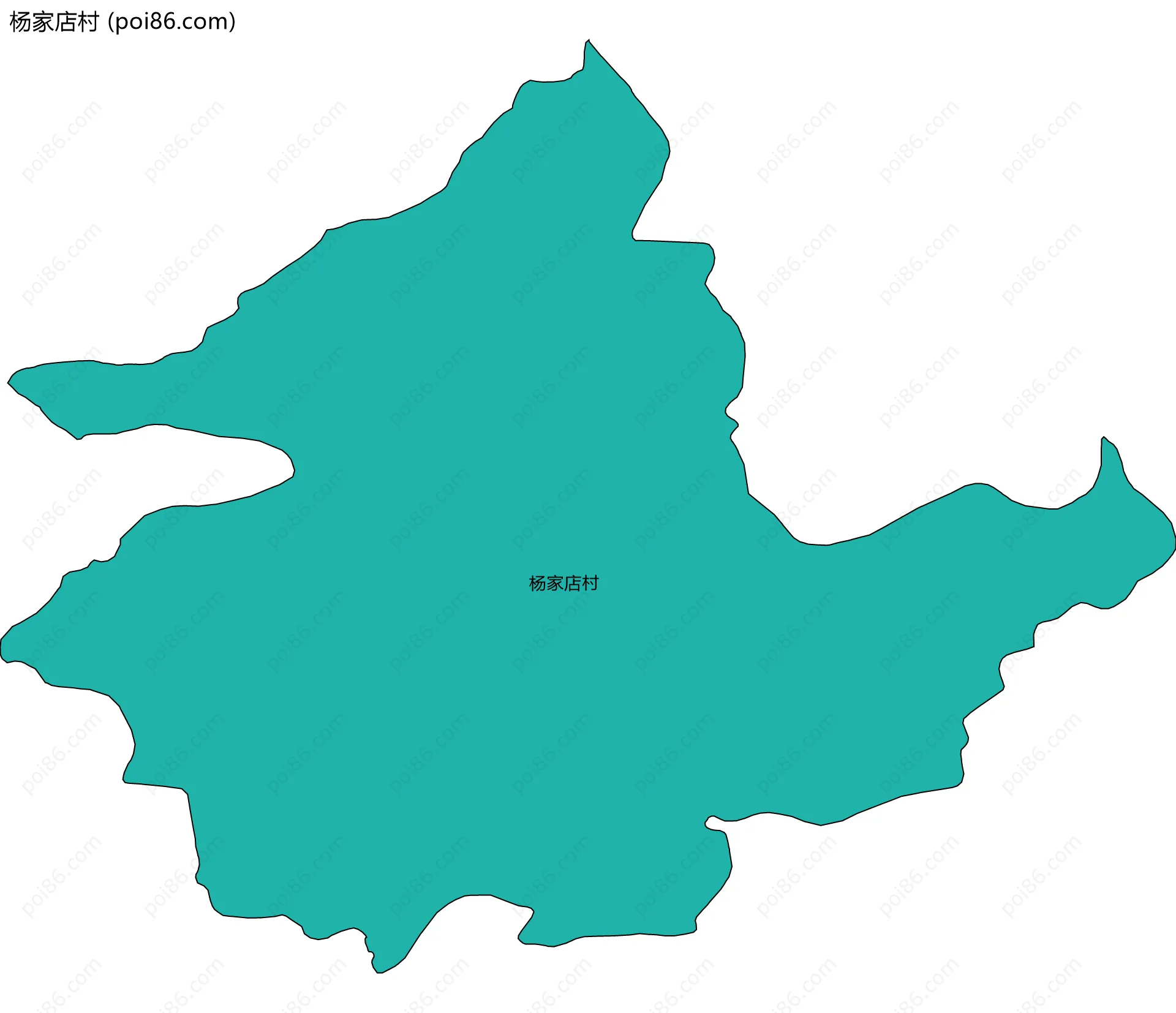 杨家店村边界地图
