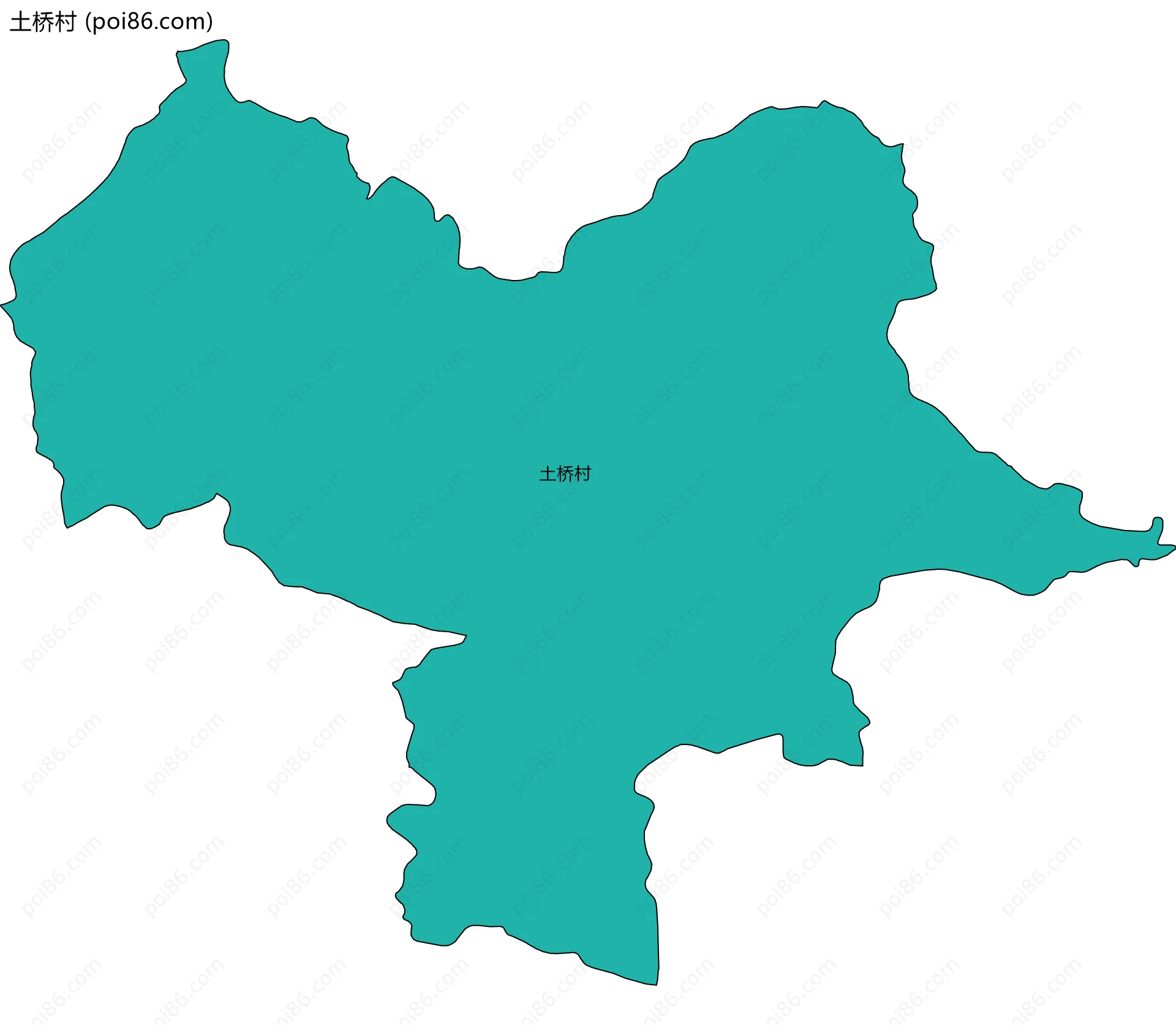土桥村边界地图