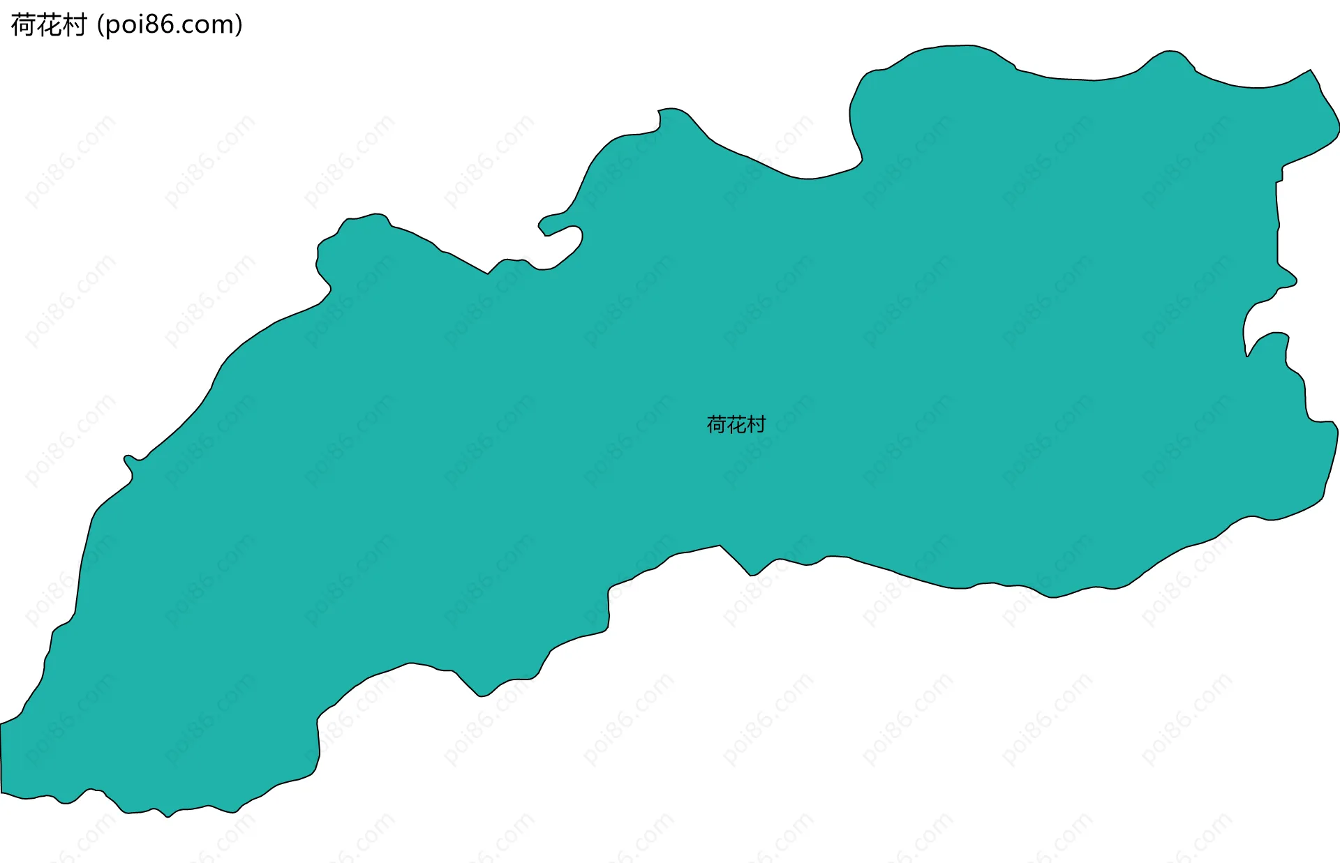 荷花村边界地图
