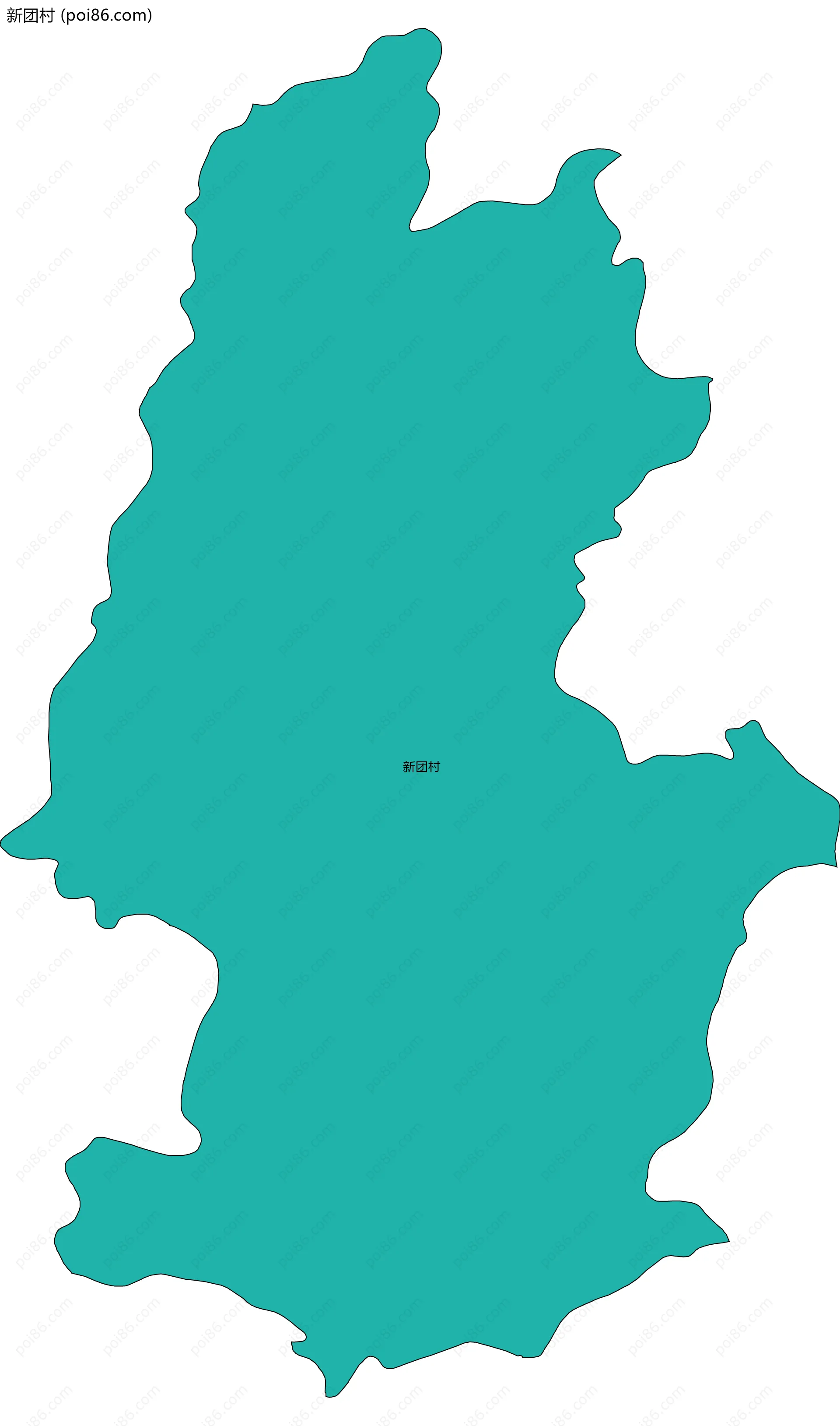 新团村边界地图