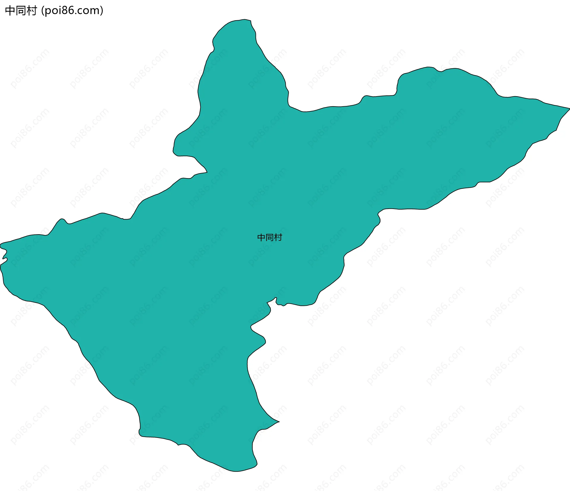 中同村边界地图