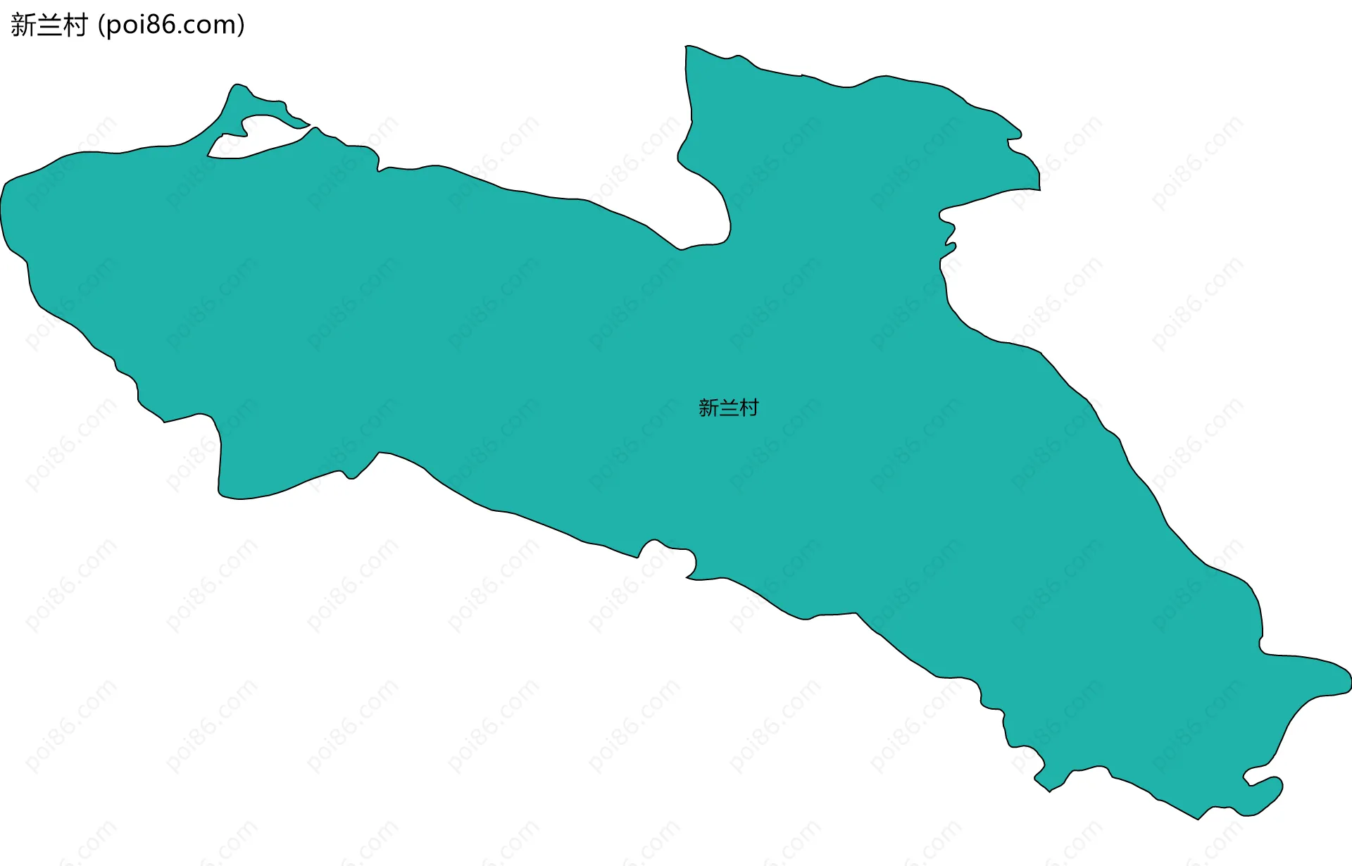 新兰村边界地图