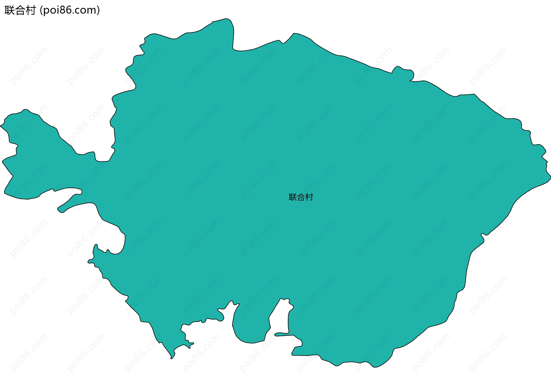 联合村边界地图