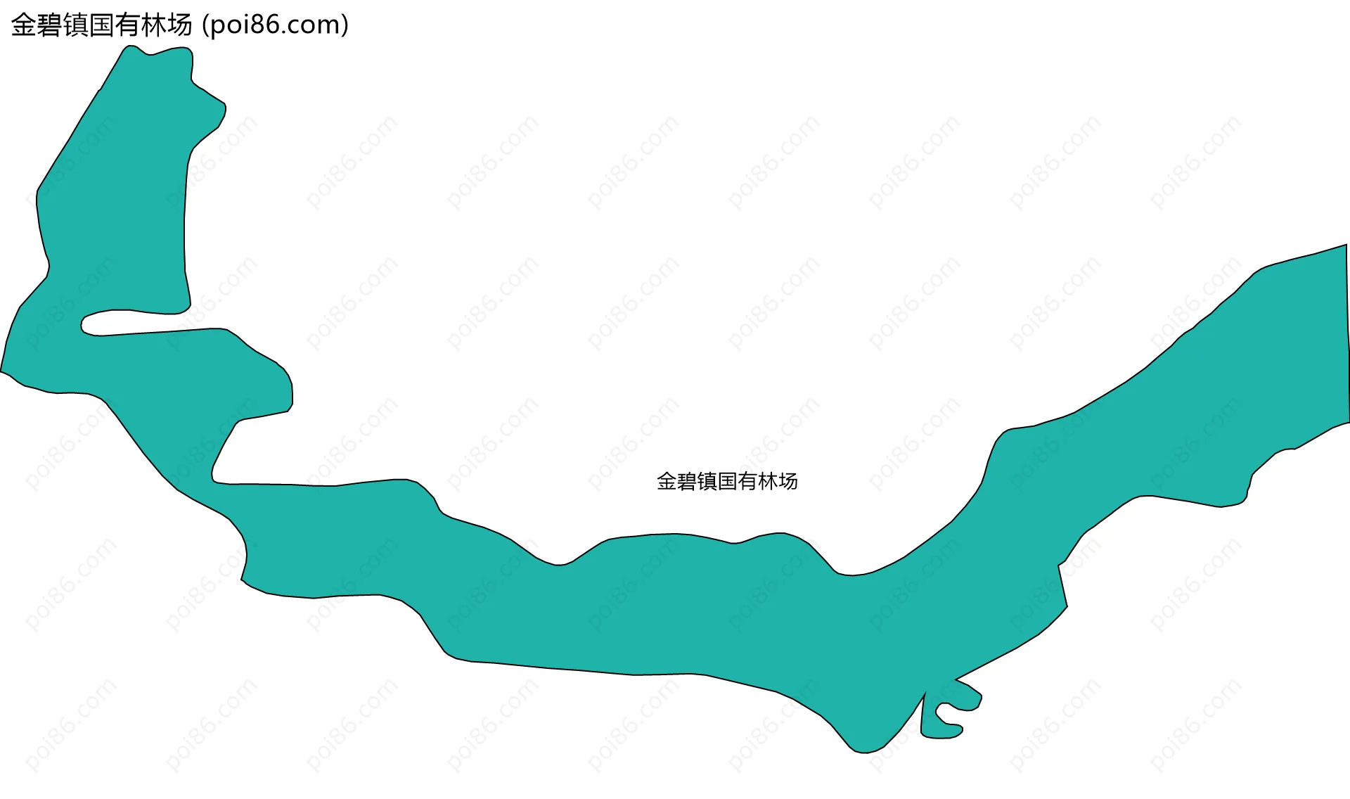 金碧镇国有林场边界地图