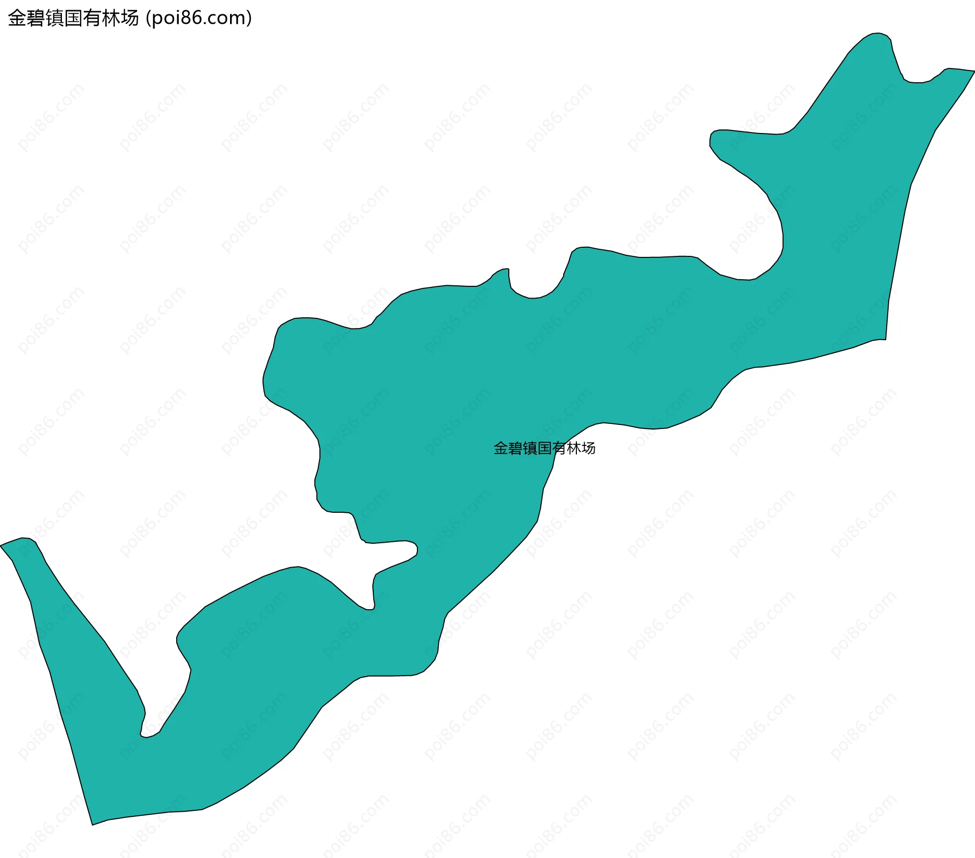 金碧镇国有林场边界地图