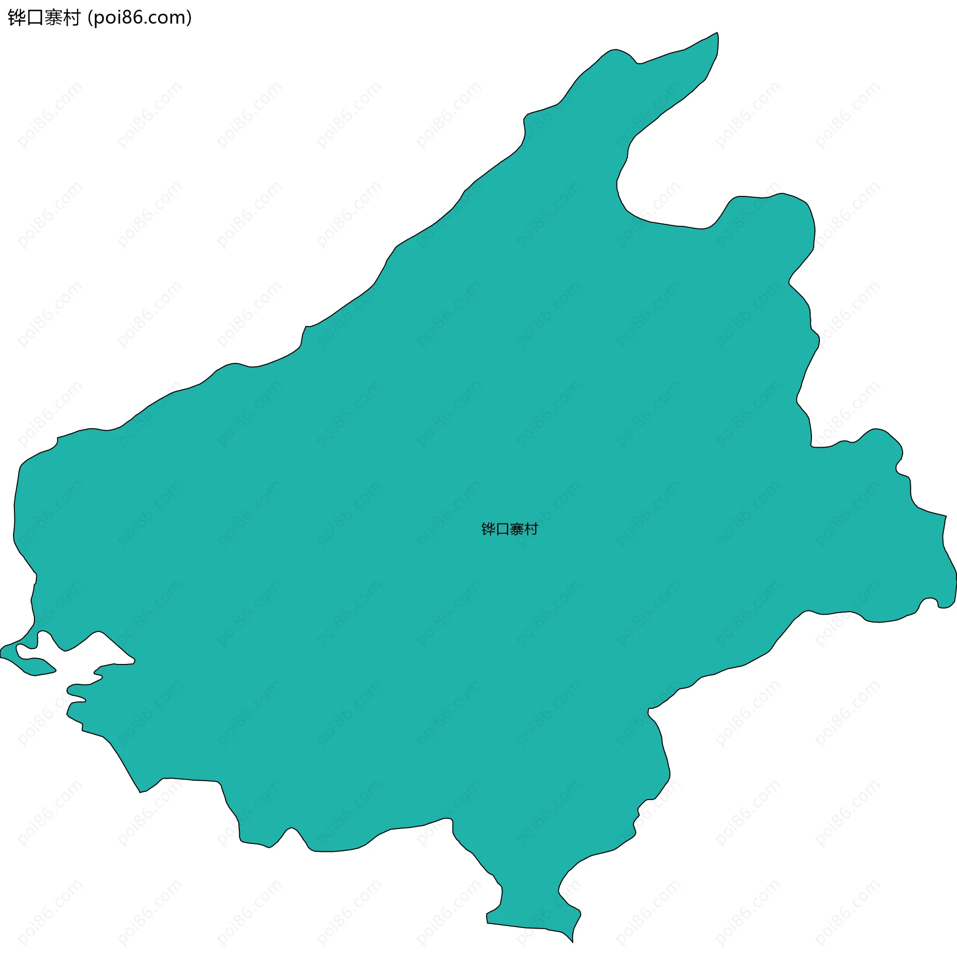 铧口寨村边界地图