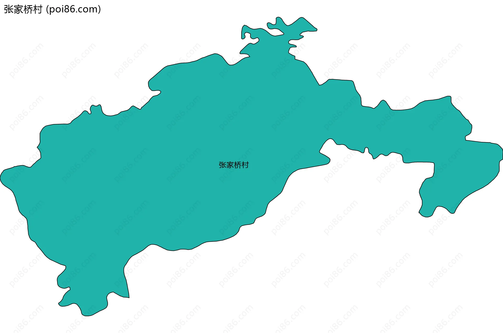张家桥村边界地图