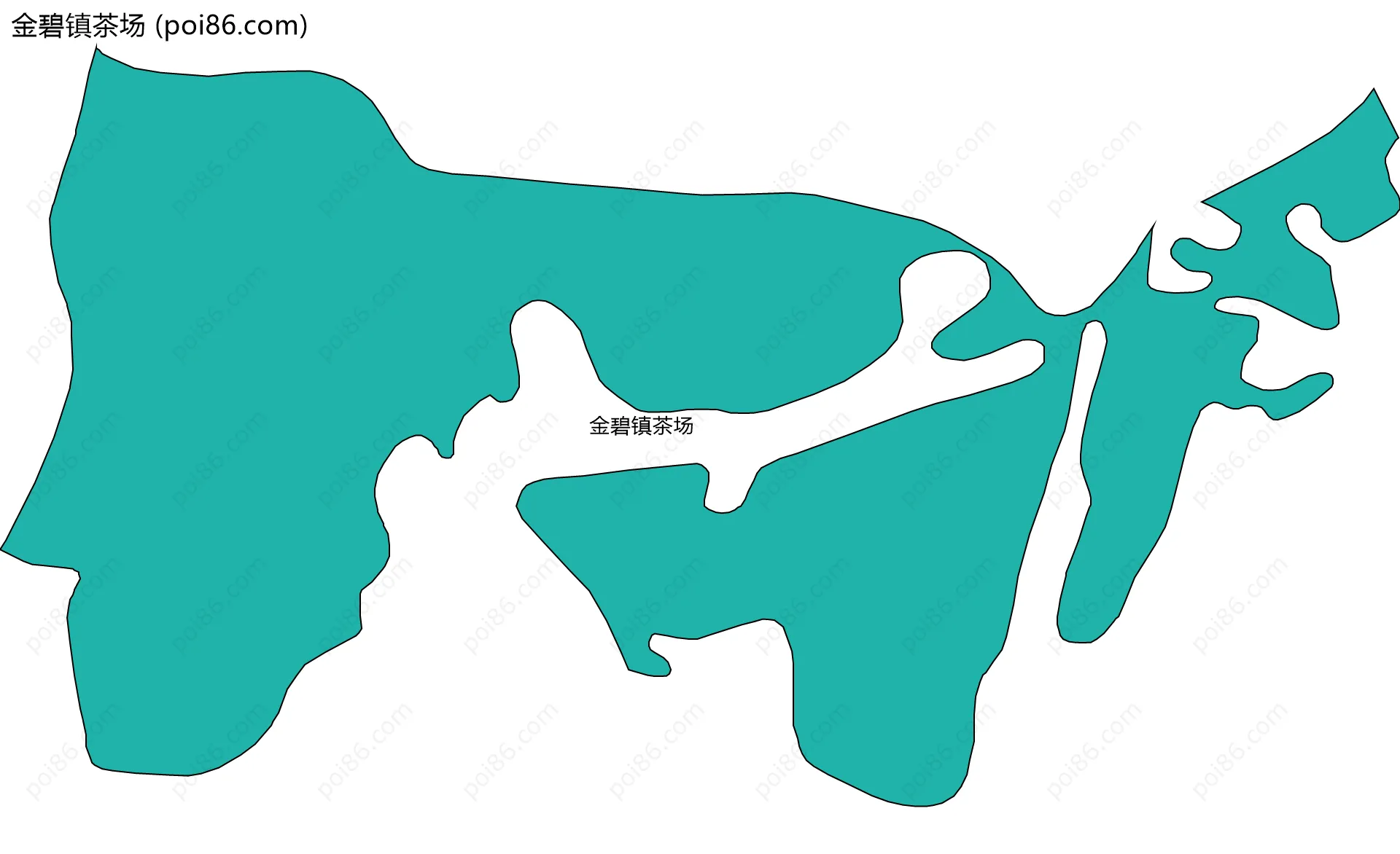 金碧镇茶场边界地图