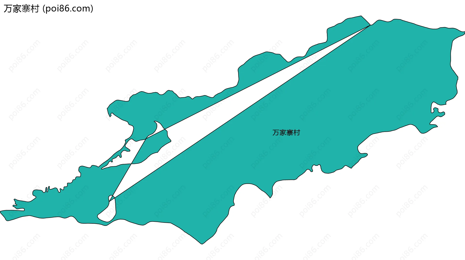 万家寨村边界地图