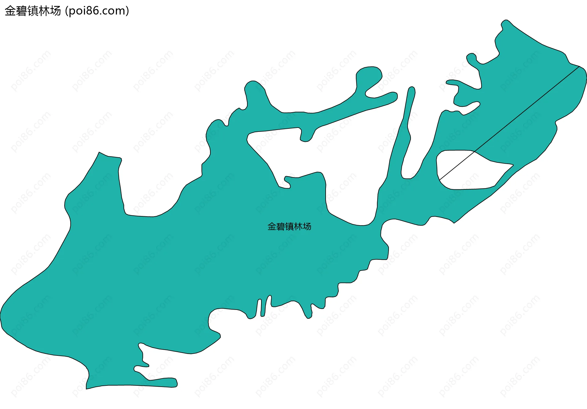 金碧镇林场边界地图