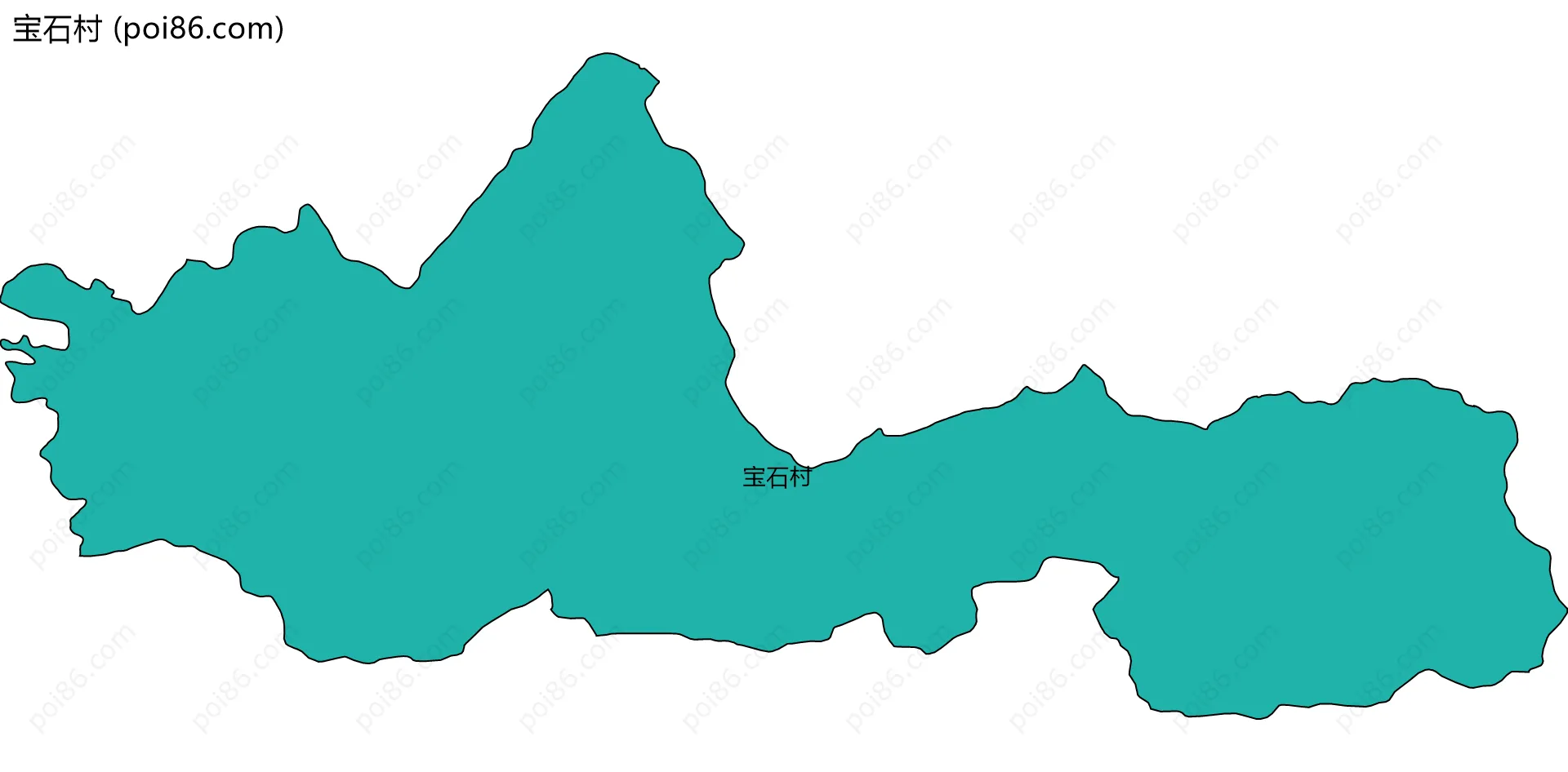 宝石村边界地图