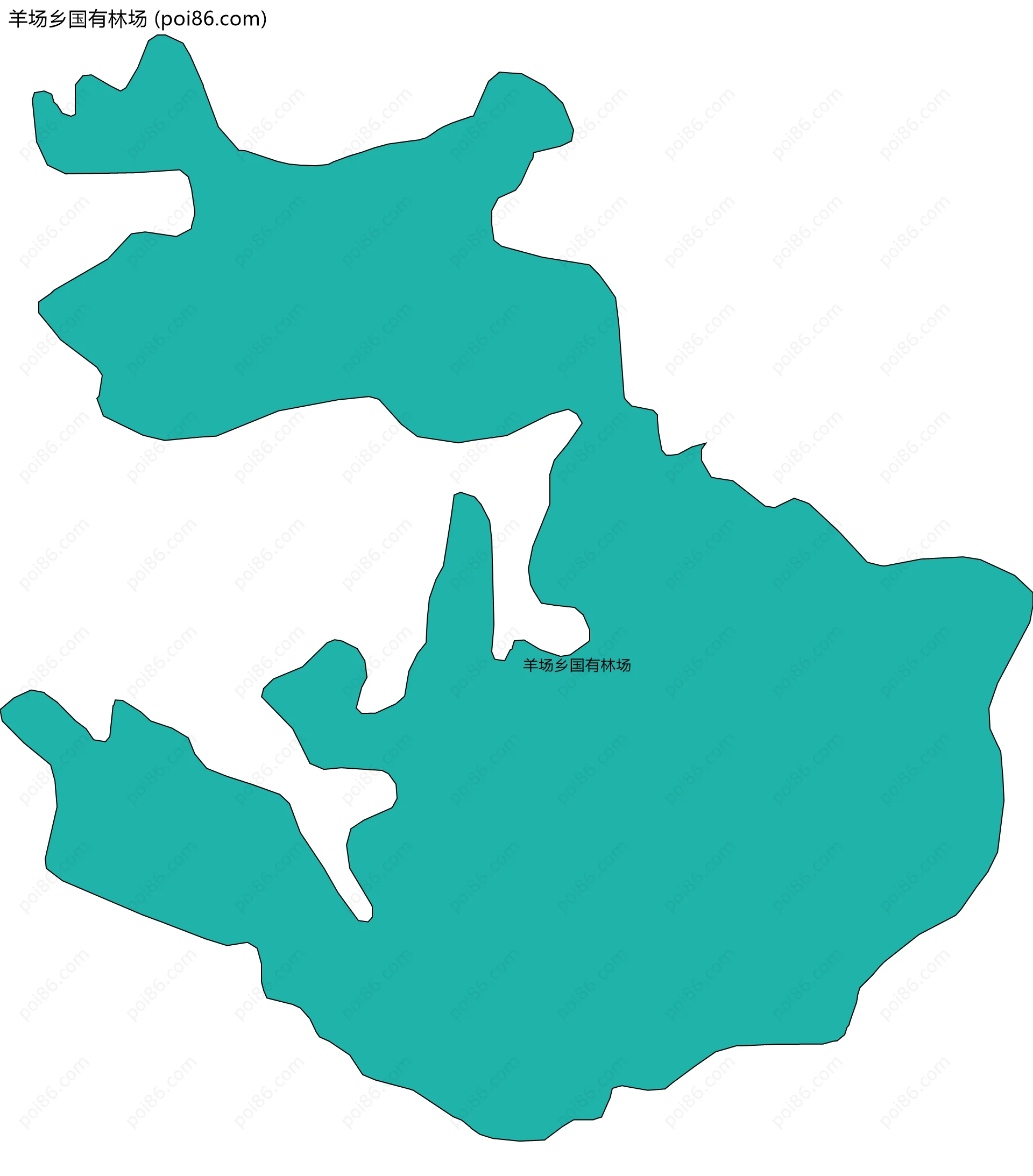 羊场乡国有林场边界地图