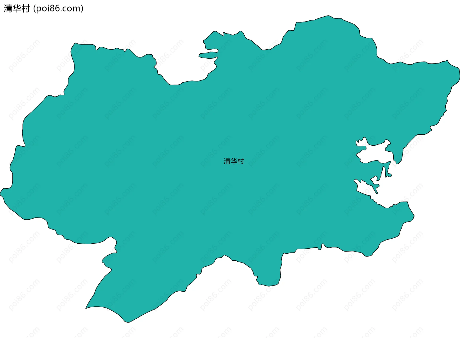 清华村边界地图