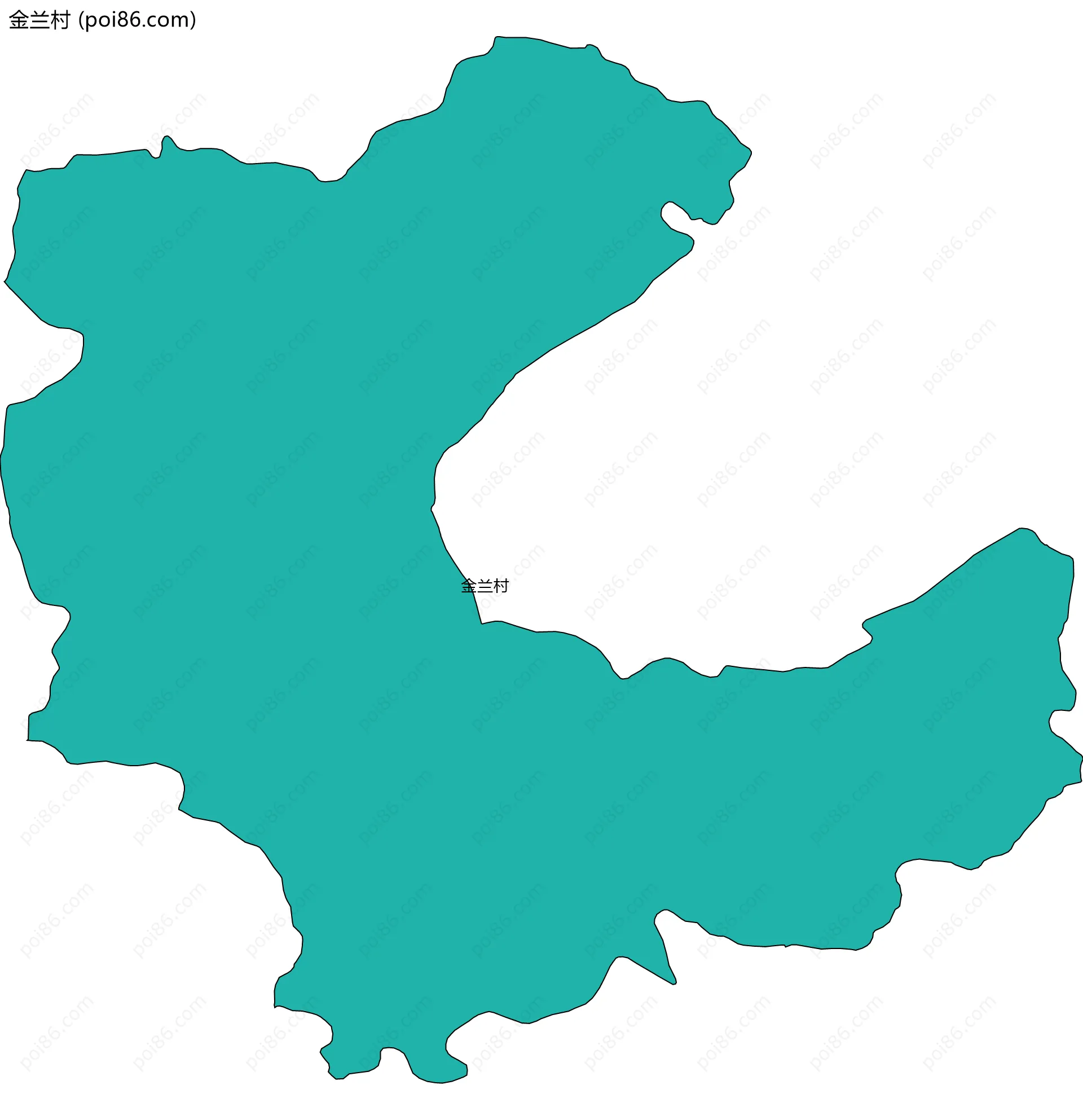 金兰村边界地图