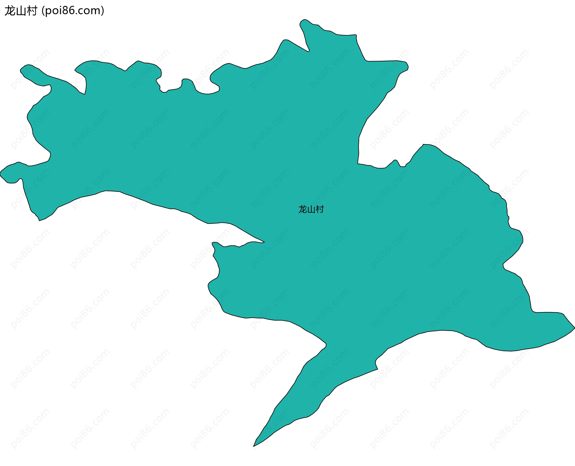 龙山村边界地图