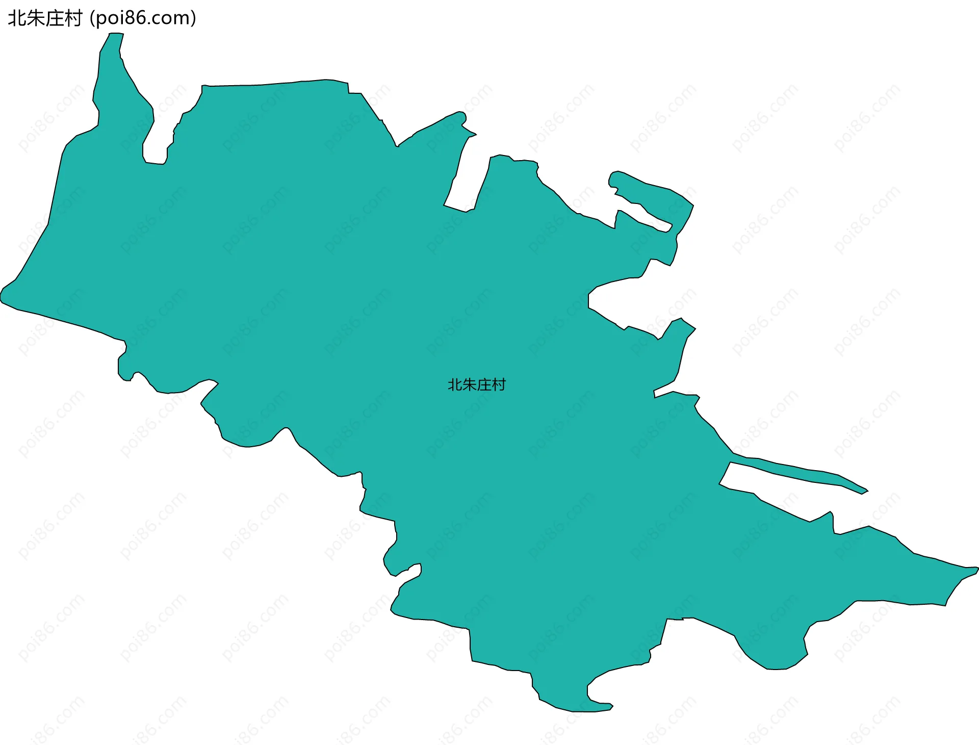 北朱庄村边界地图