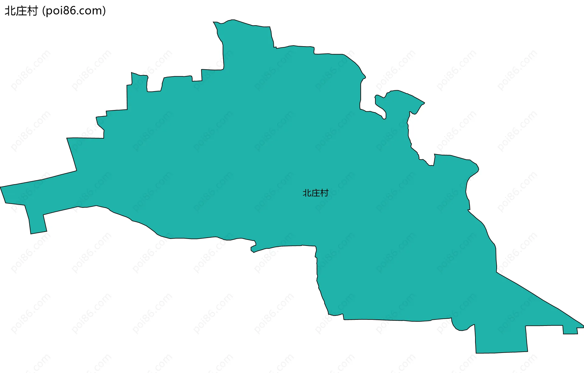 北庄村边界地图