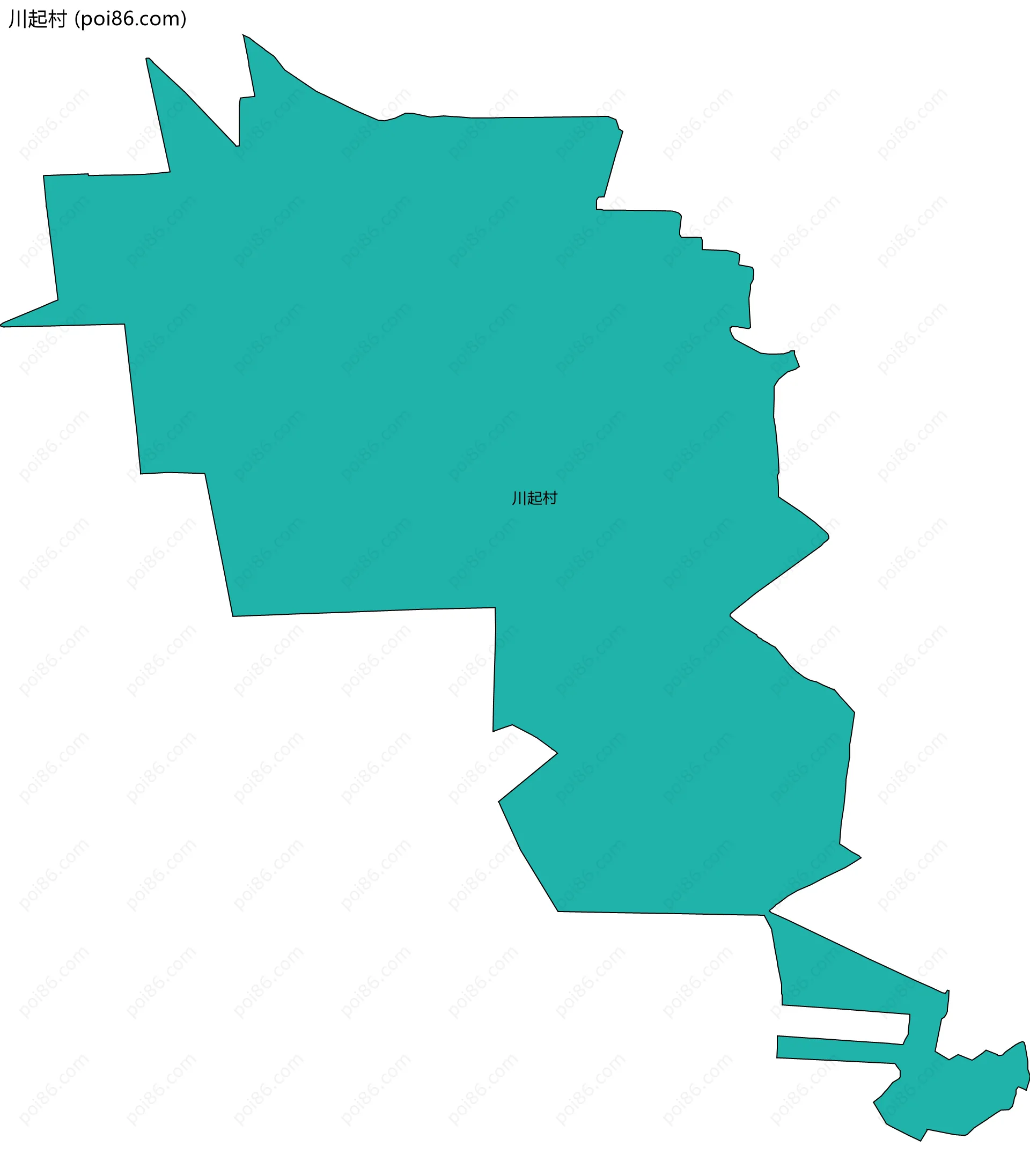 川起村边界地图