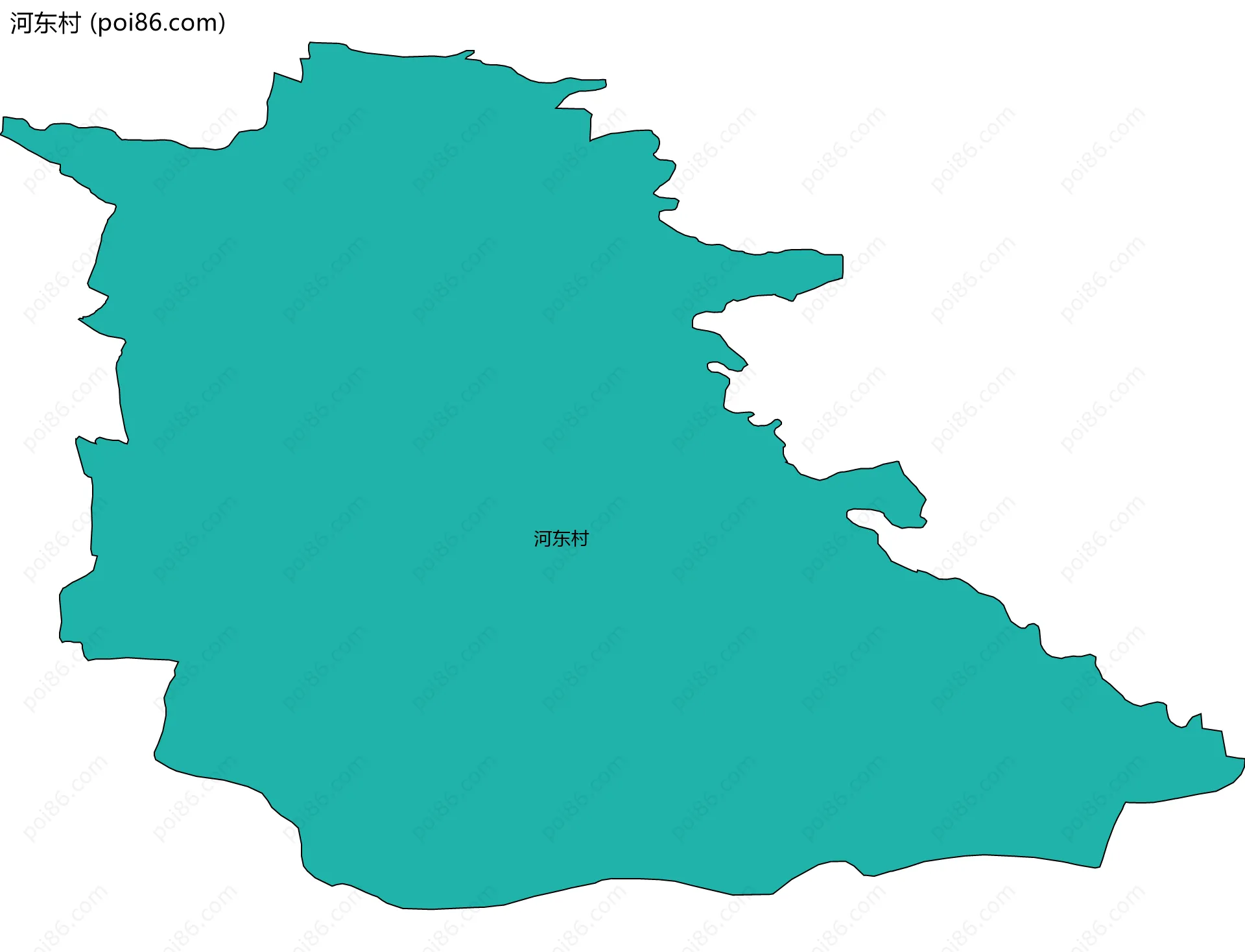 河东村边界地图