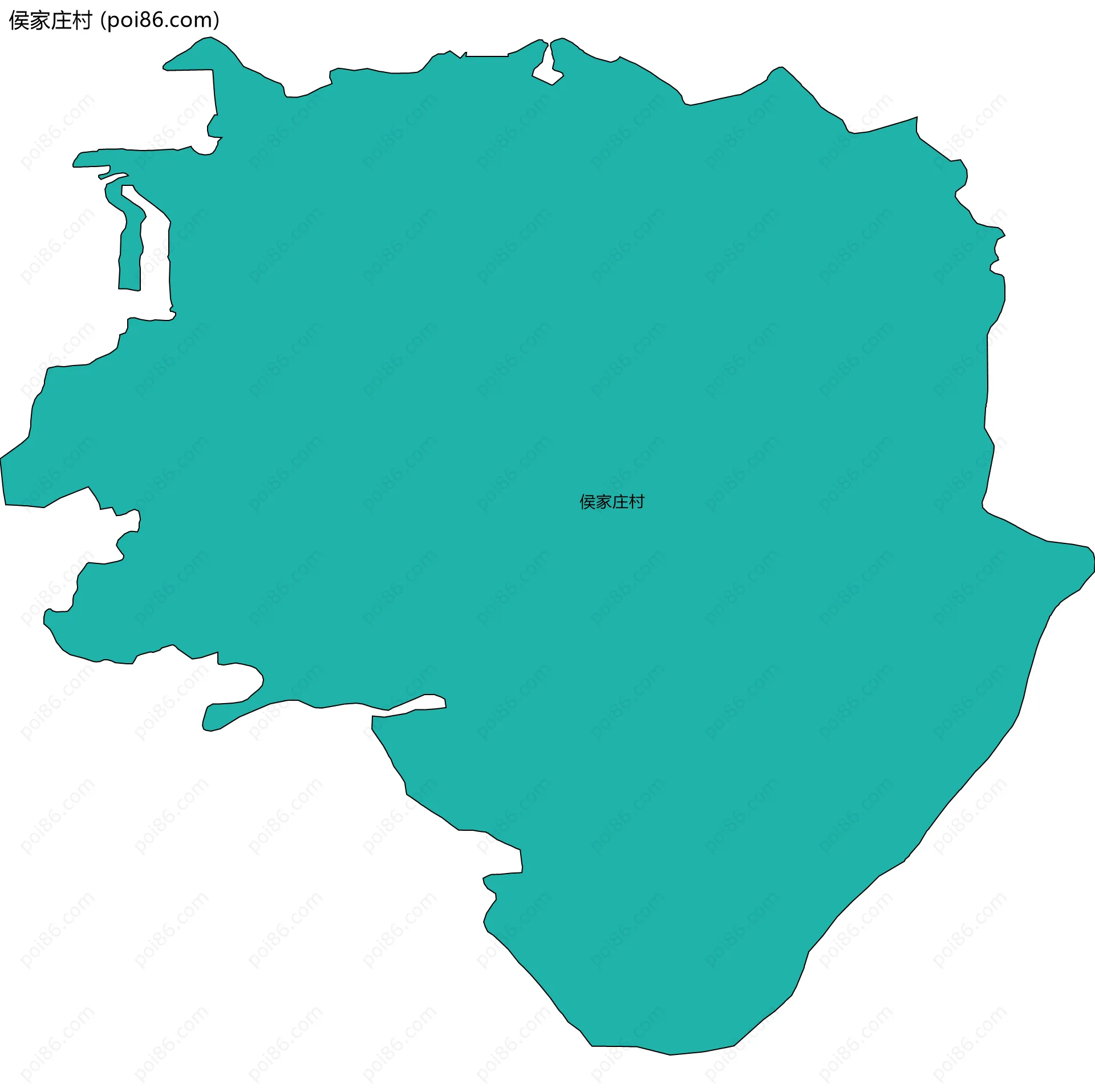 侯家庄村边界地图