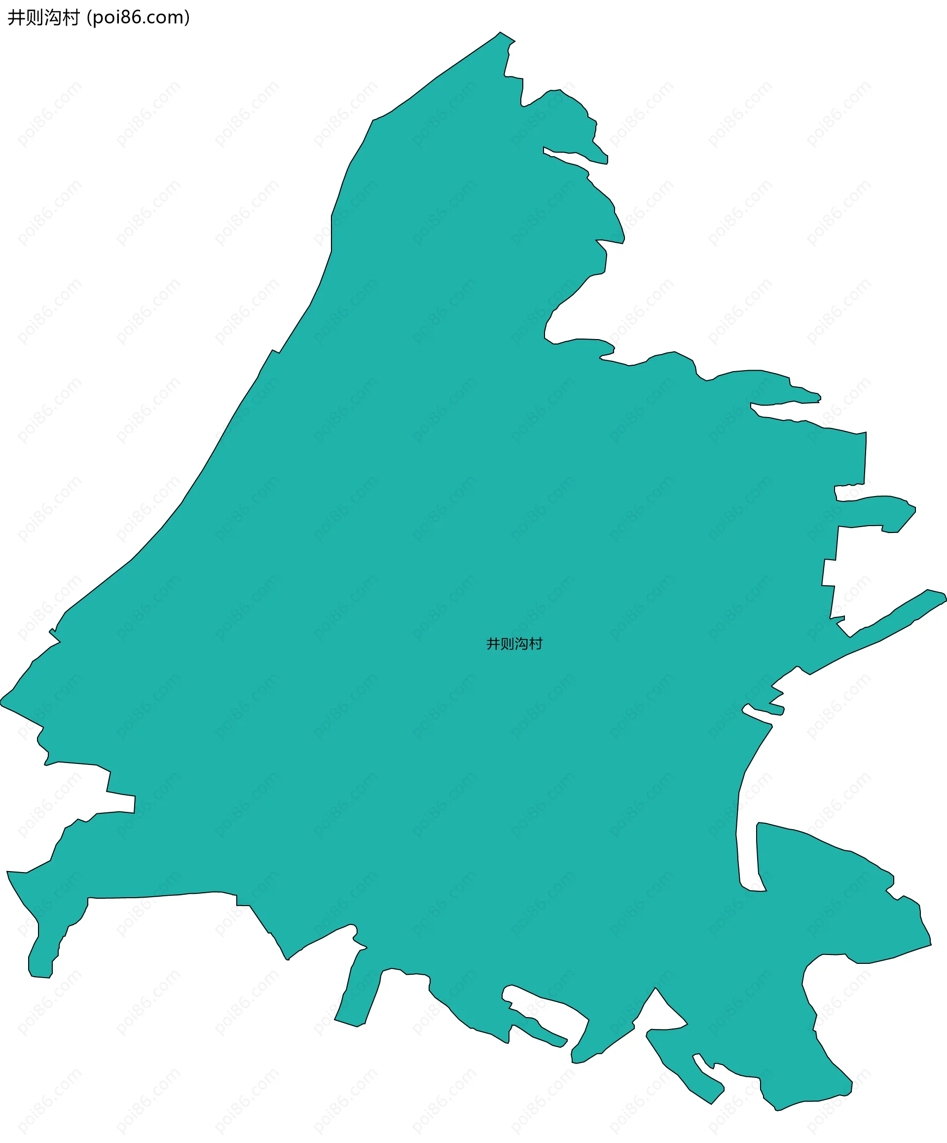 井则沟村边界地图