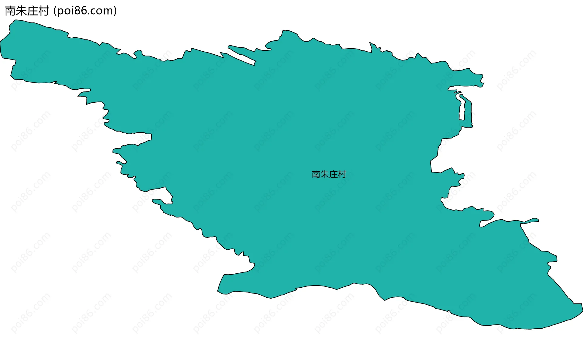 南朱庄村边界地图