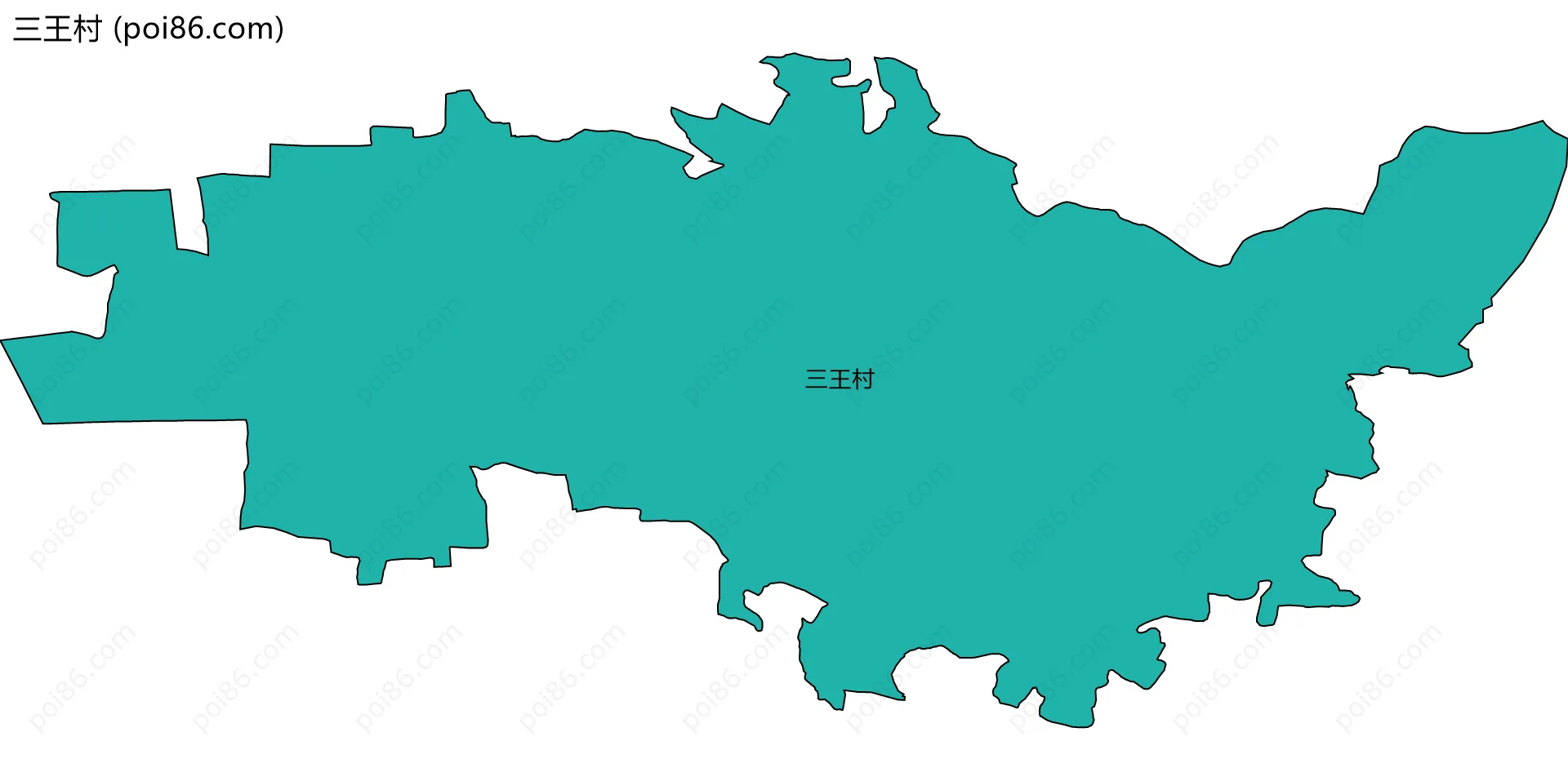 三王村边界地图