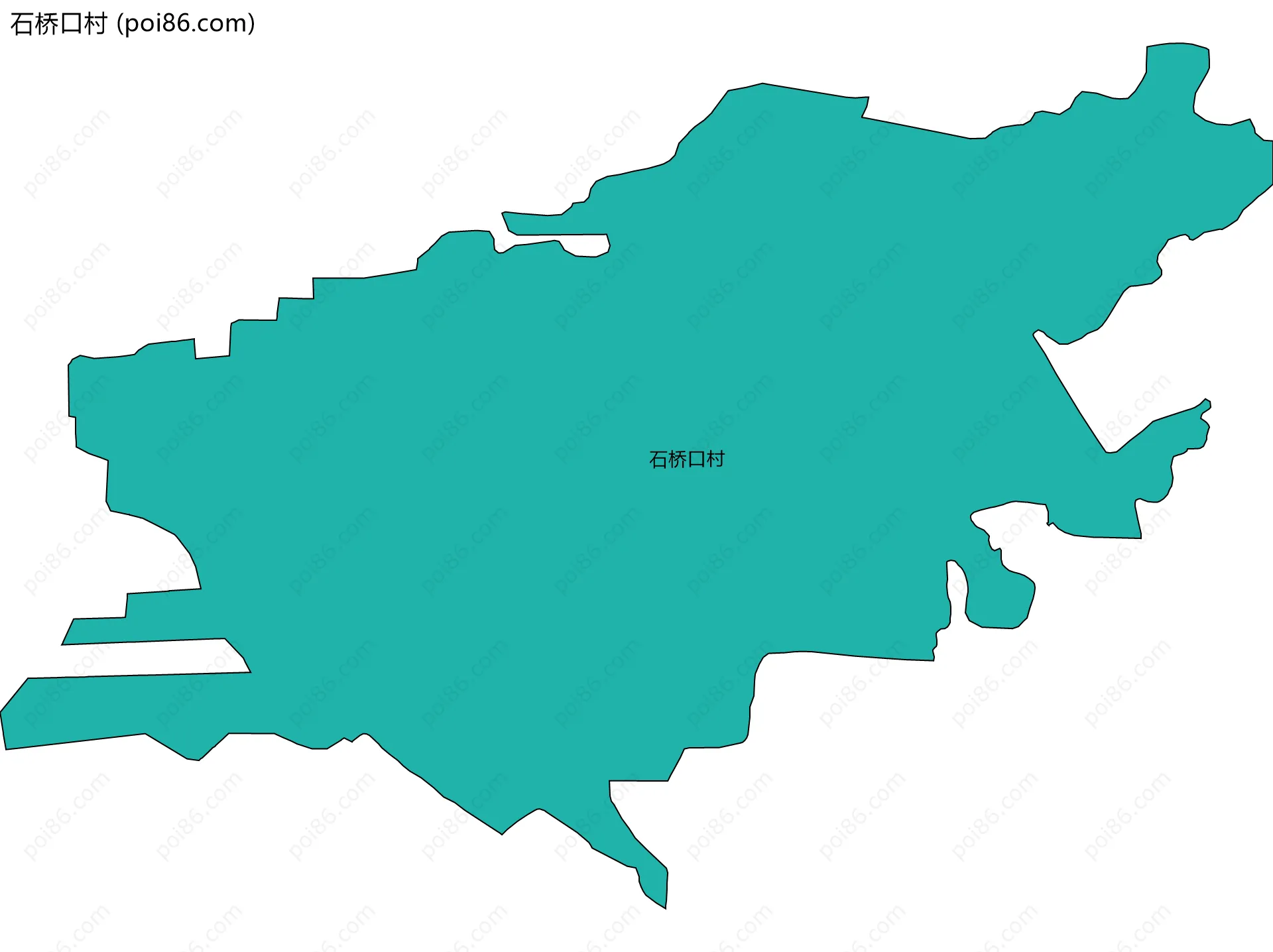 石桥口村边界地图