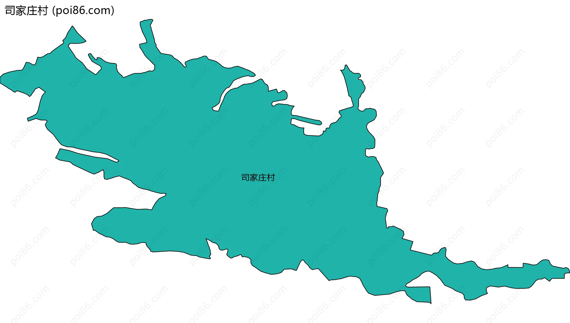 司家庄村边界地图