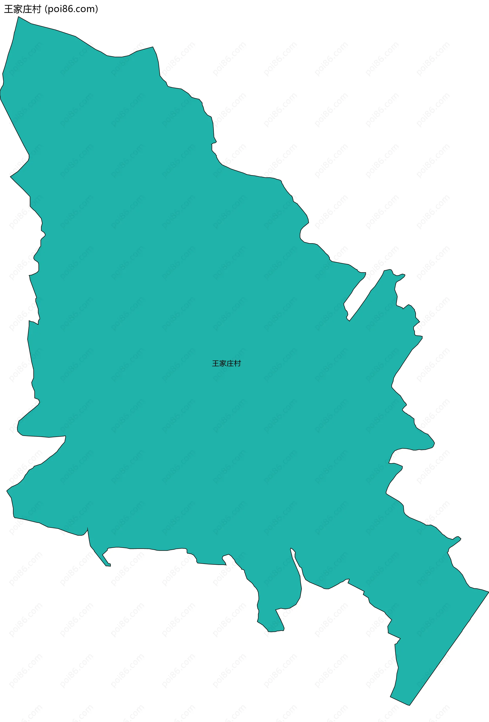 王家庄村边界地图