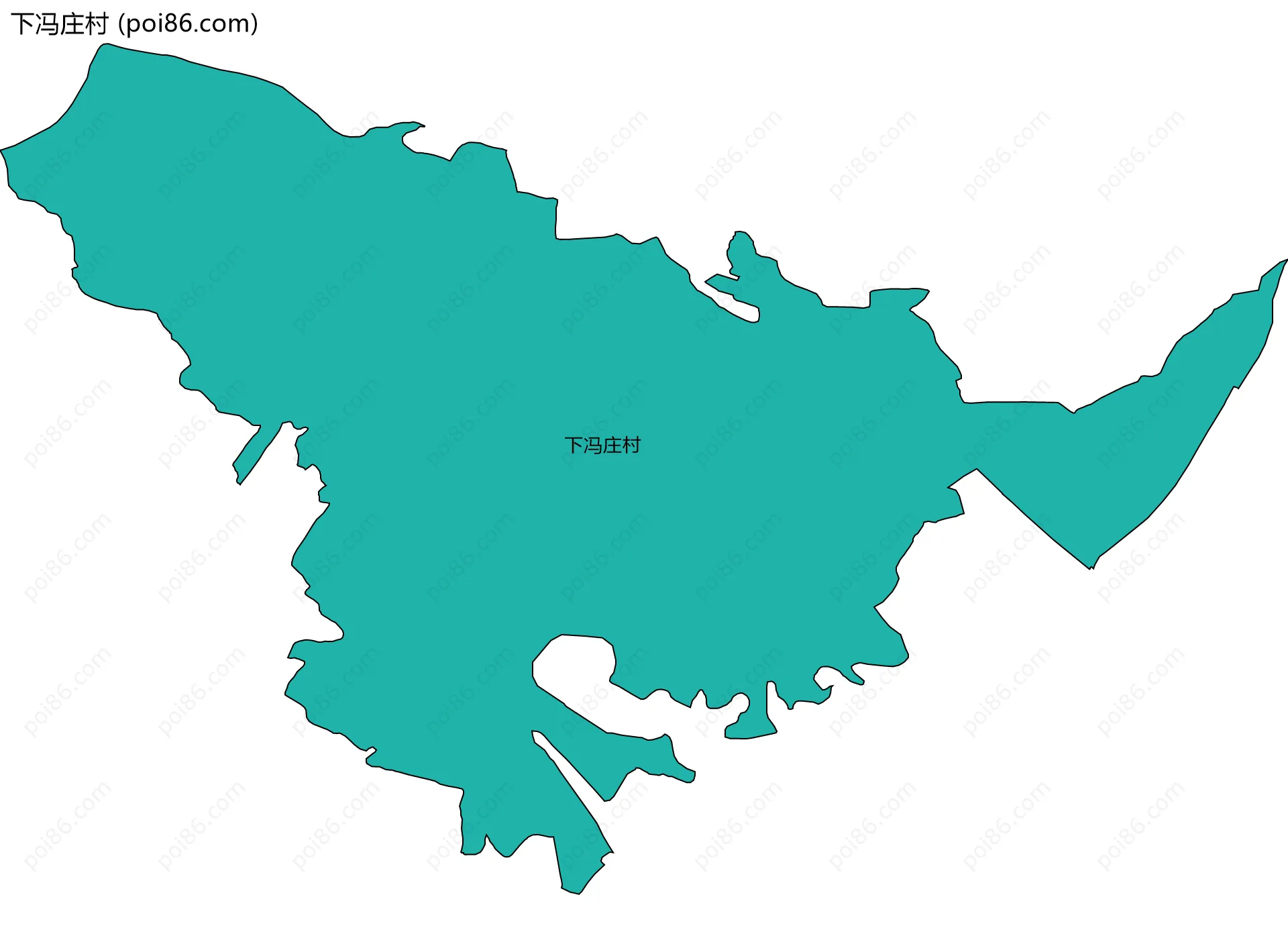 下冯庄村边界地图