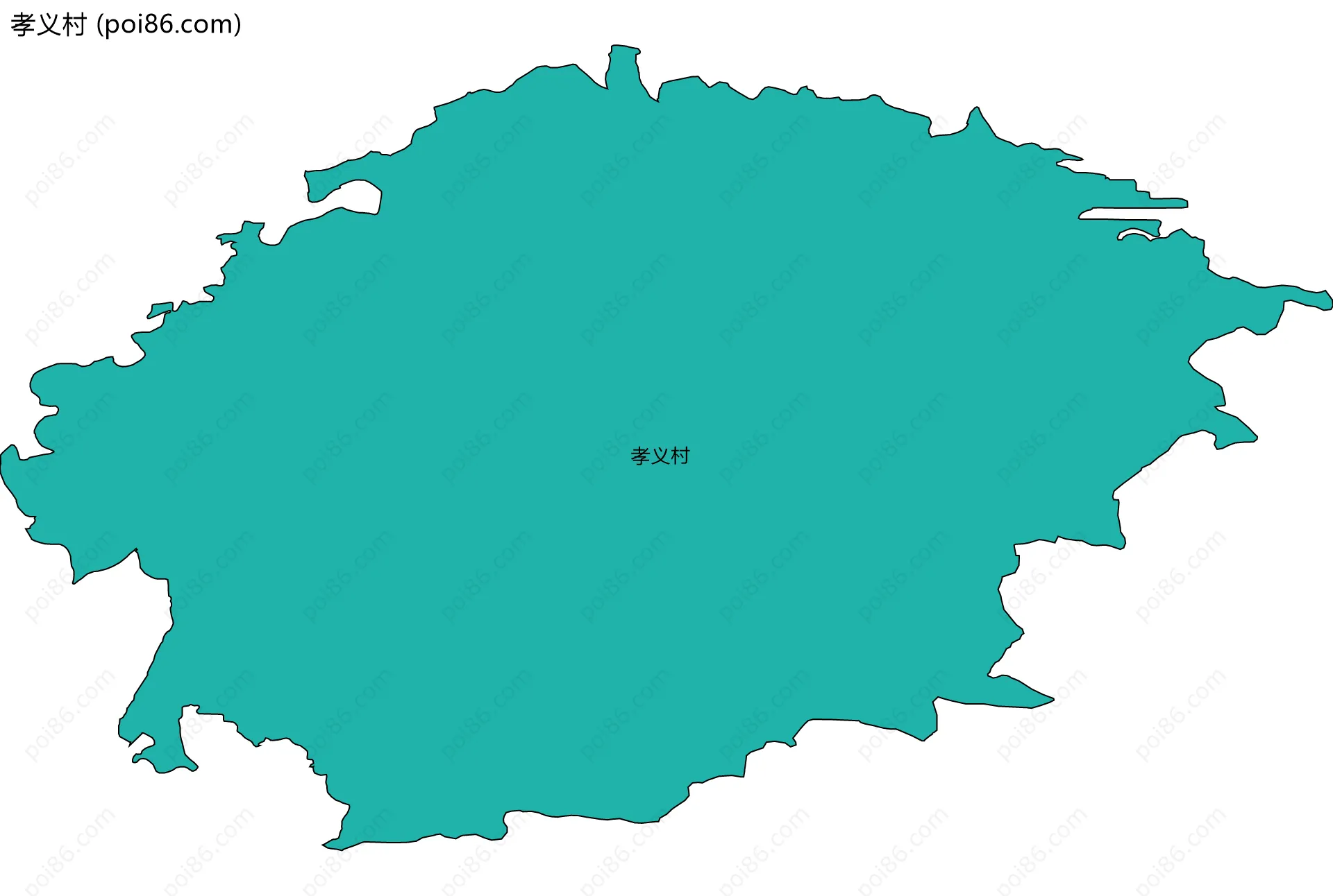 孝义村边界地图