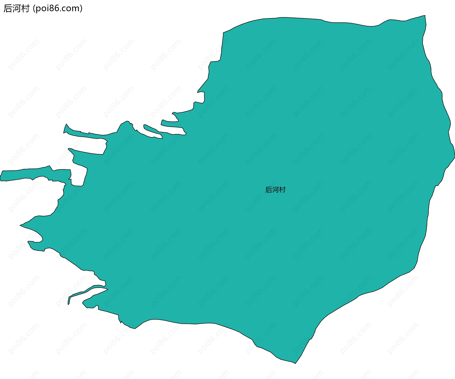 后河村边界地图