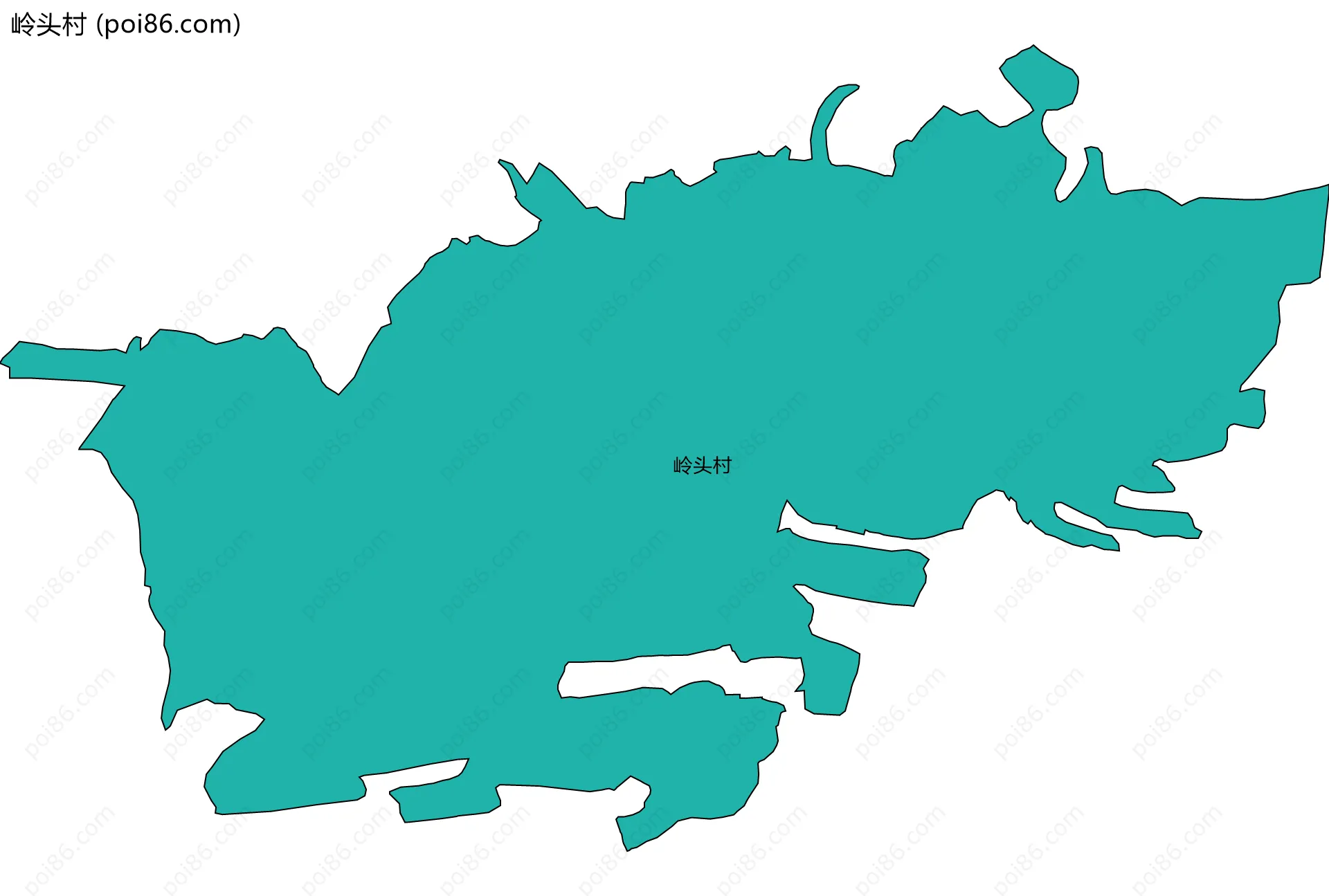 岭头村边界地图