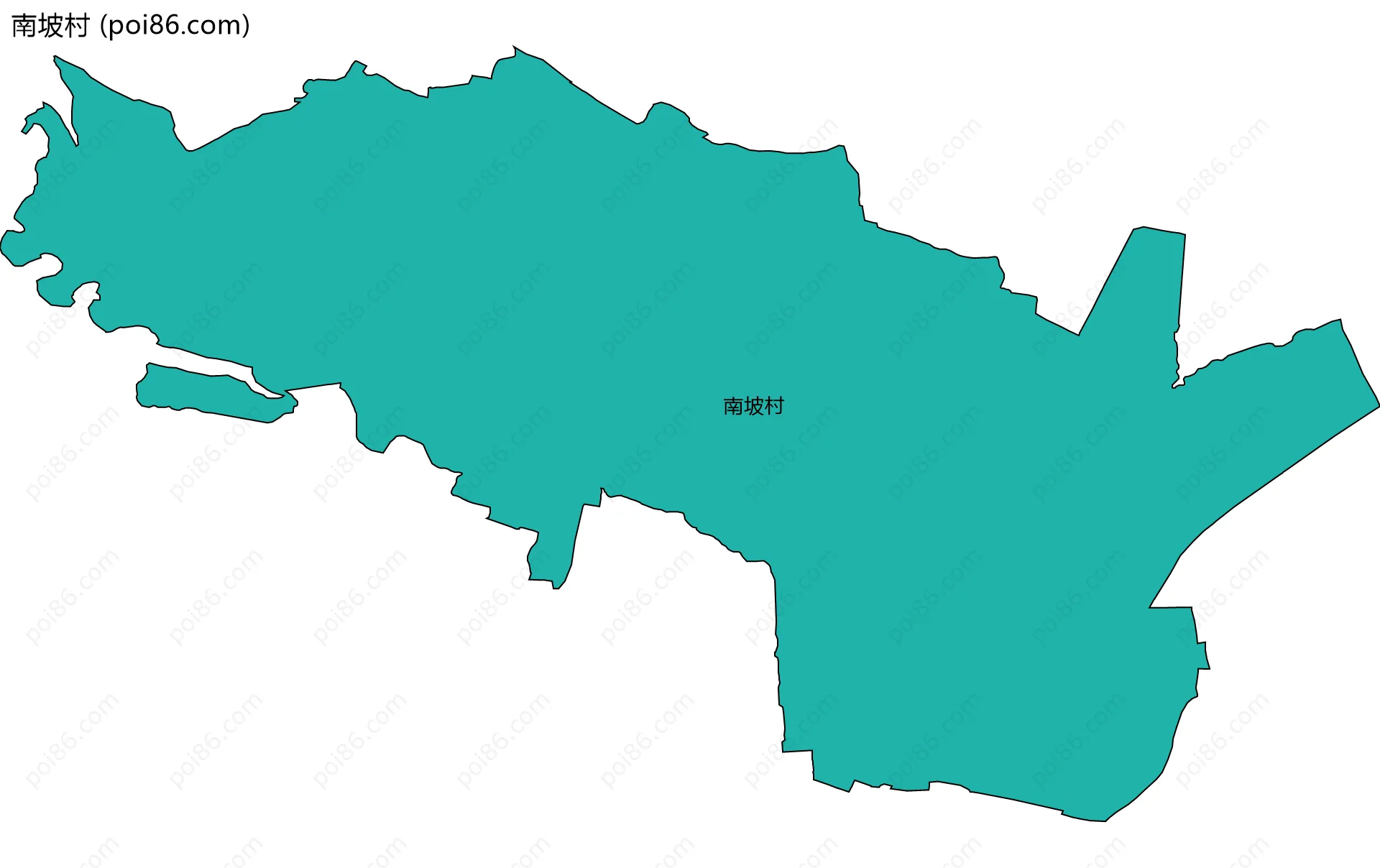 南坡村边界地图