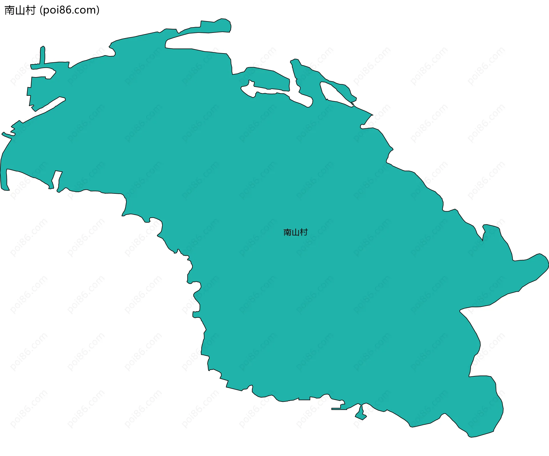 南山村边界地图
