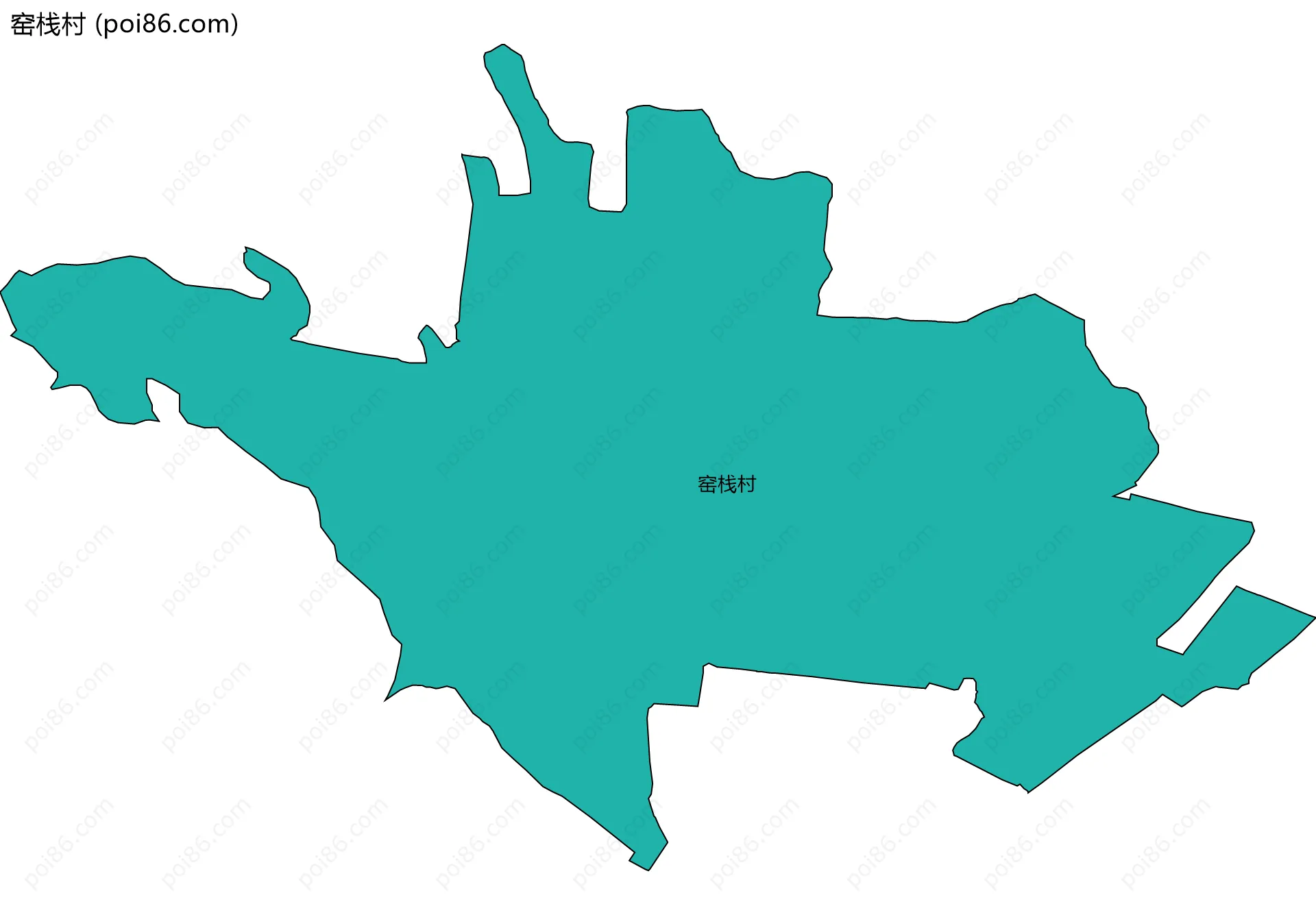 窑栈村边界地图