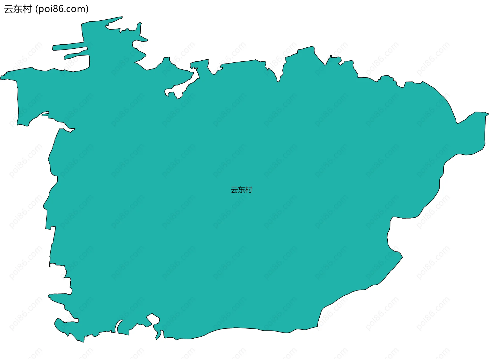 云东村边界地图