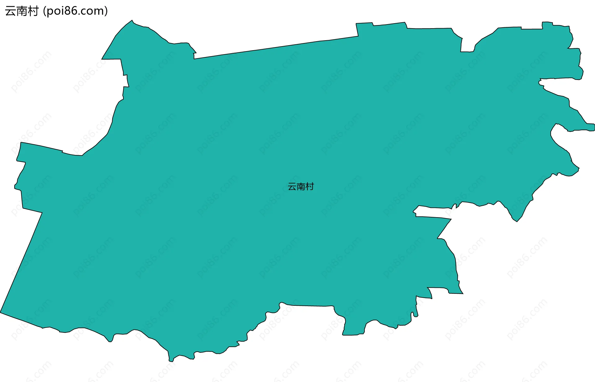 云南村边界地图