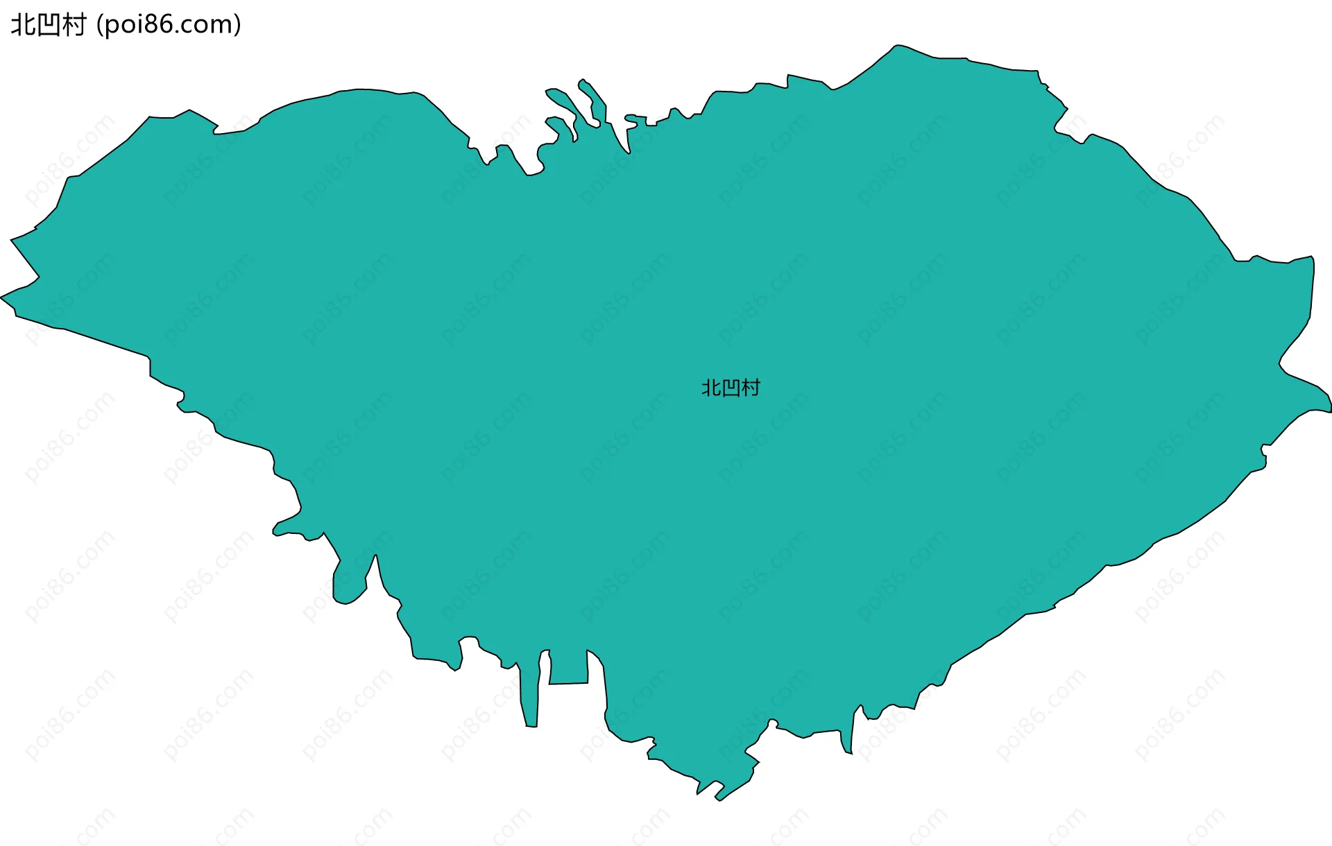 北凹村边界地图