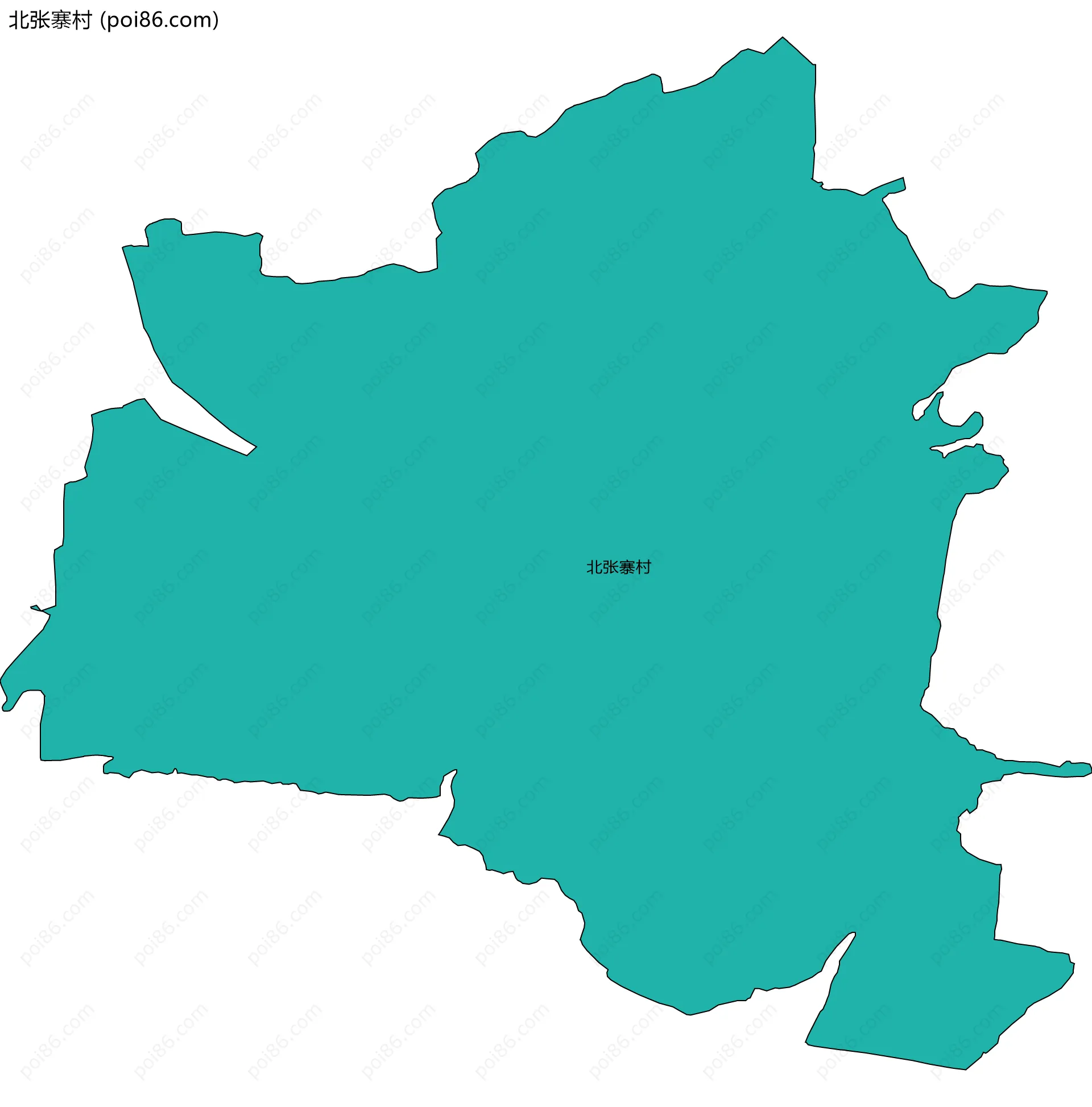 北张寨村边界地图